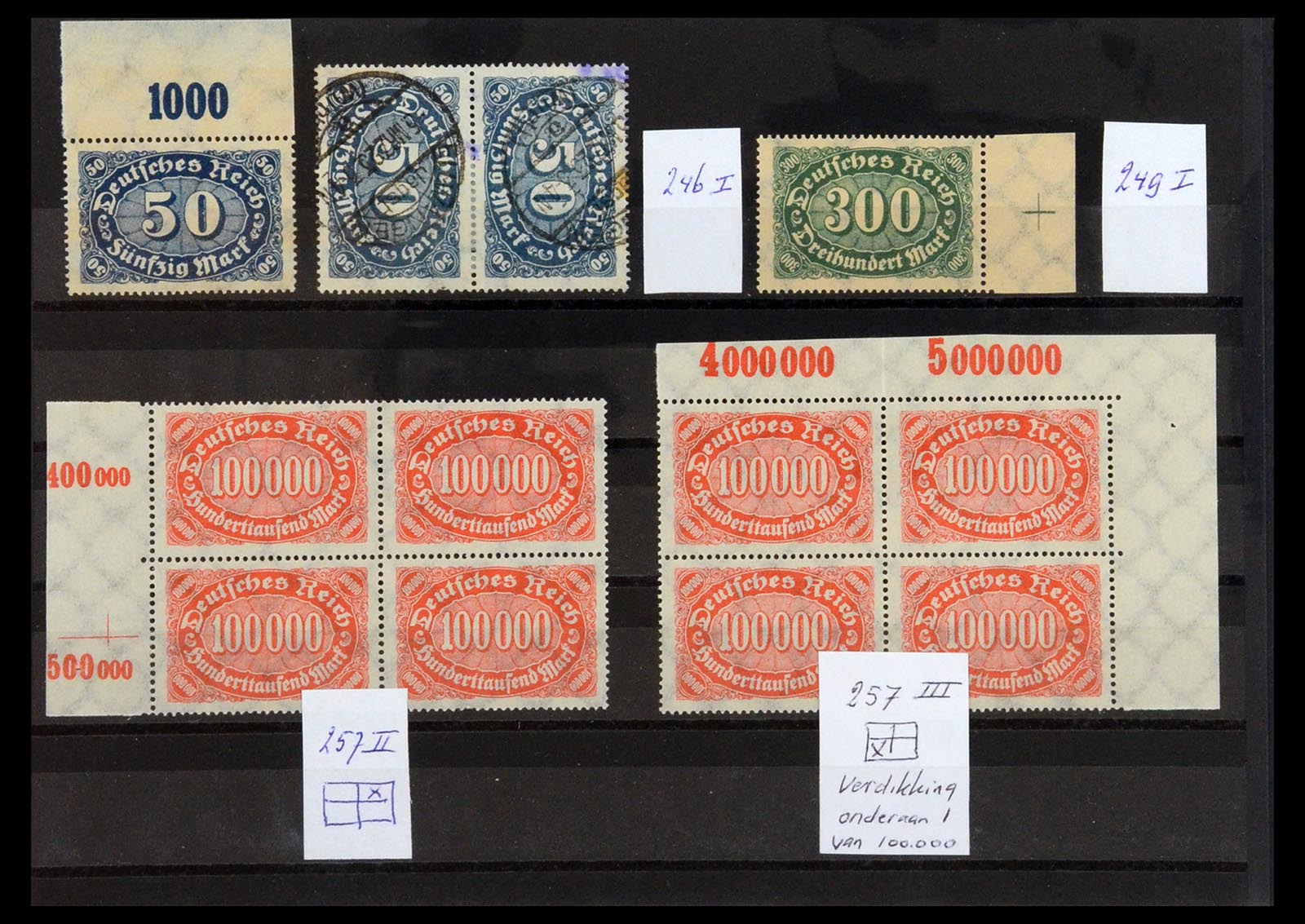 36256 011 - Postzegelverzameling 36256 Duitse Rijk plaatfouten 1872-1945.