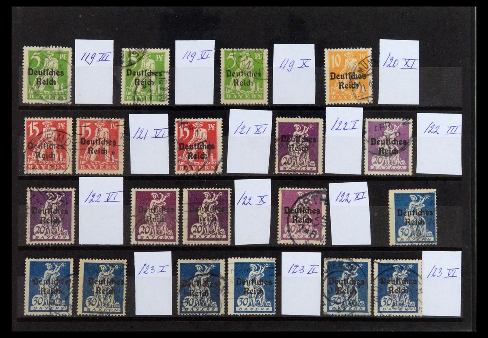 36256 013 - Postzegelverzameling 36256 Duitse Rijk plaatfouten 1872-1945.