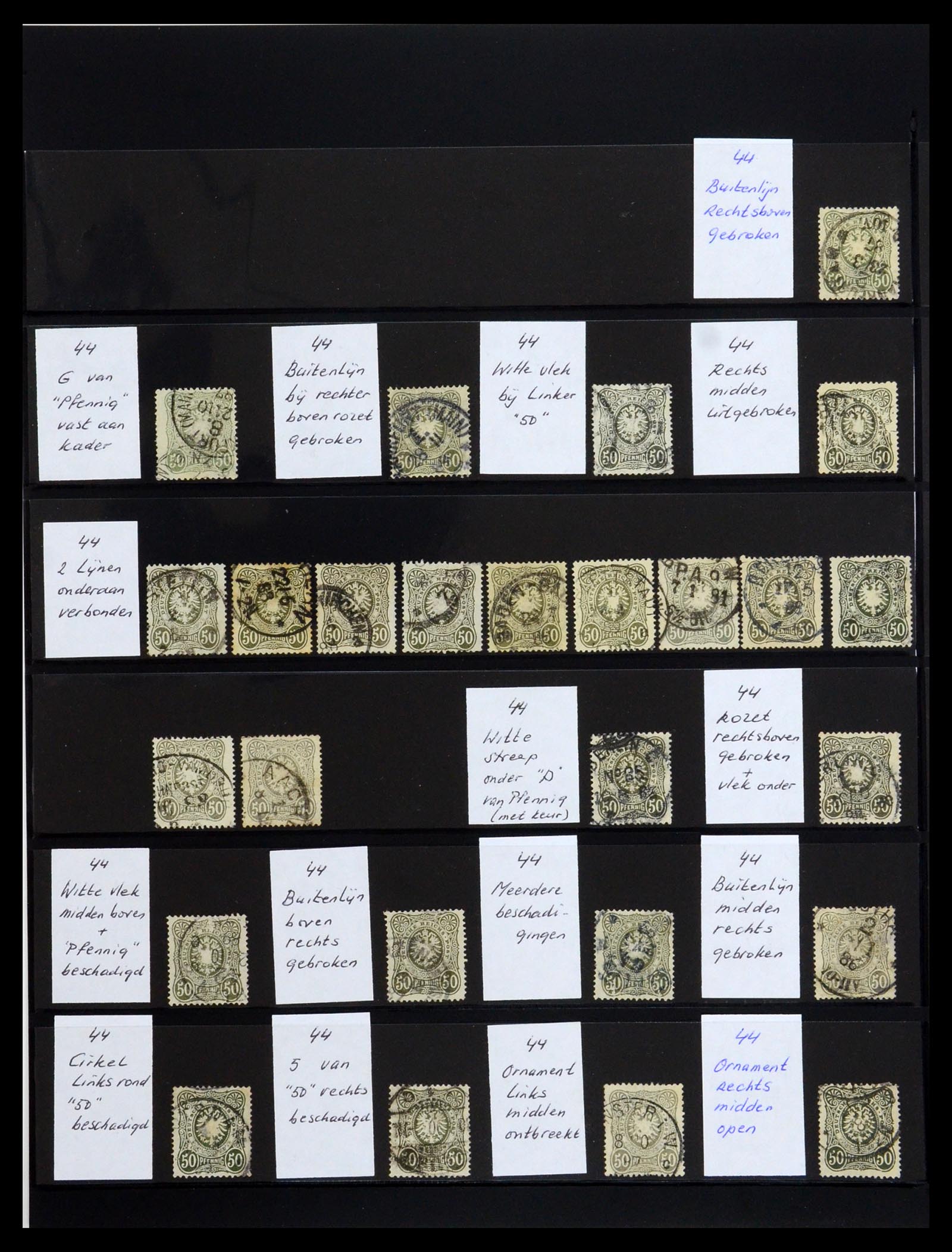 36256 023 - Postzegelverzameling 36256 Duitse Rijk plaatfouten 1872-1945.