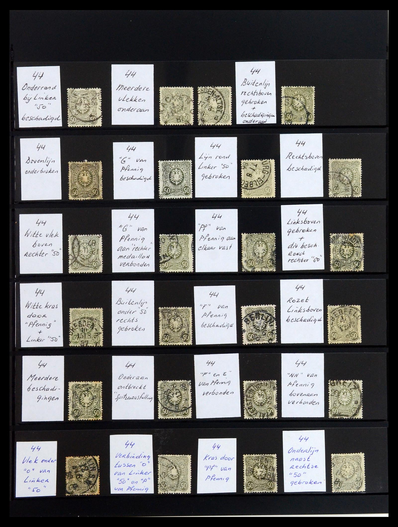 36256 024 - Postzegelverzameling 36256 Duitse Rijk plaatfouten 1872-1945.