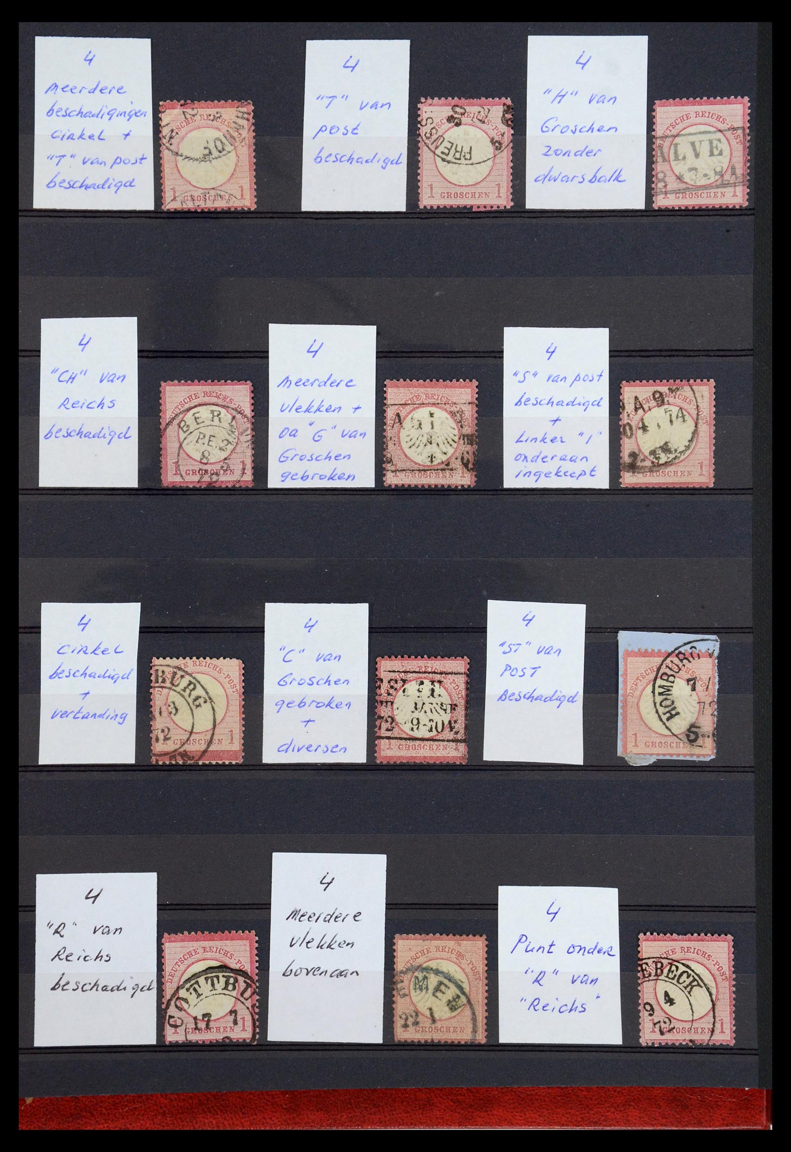 36256 031 - Postzegelverzameling 36256 Duitse Rijk plaatfouten 1872-1945.
