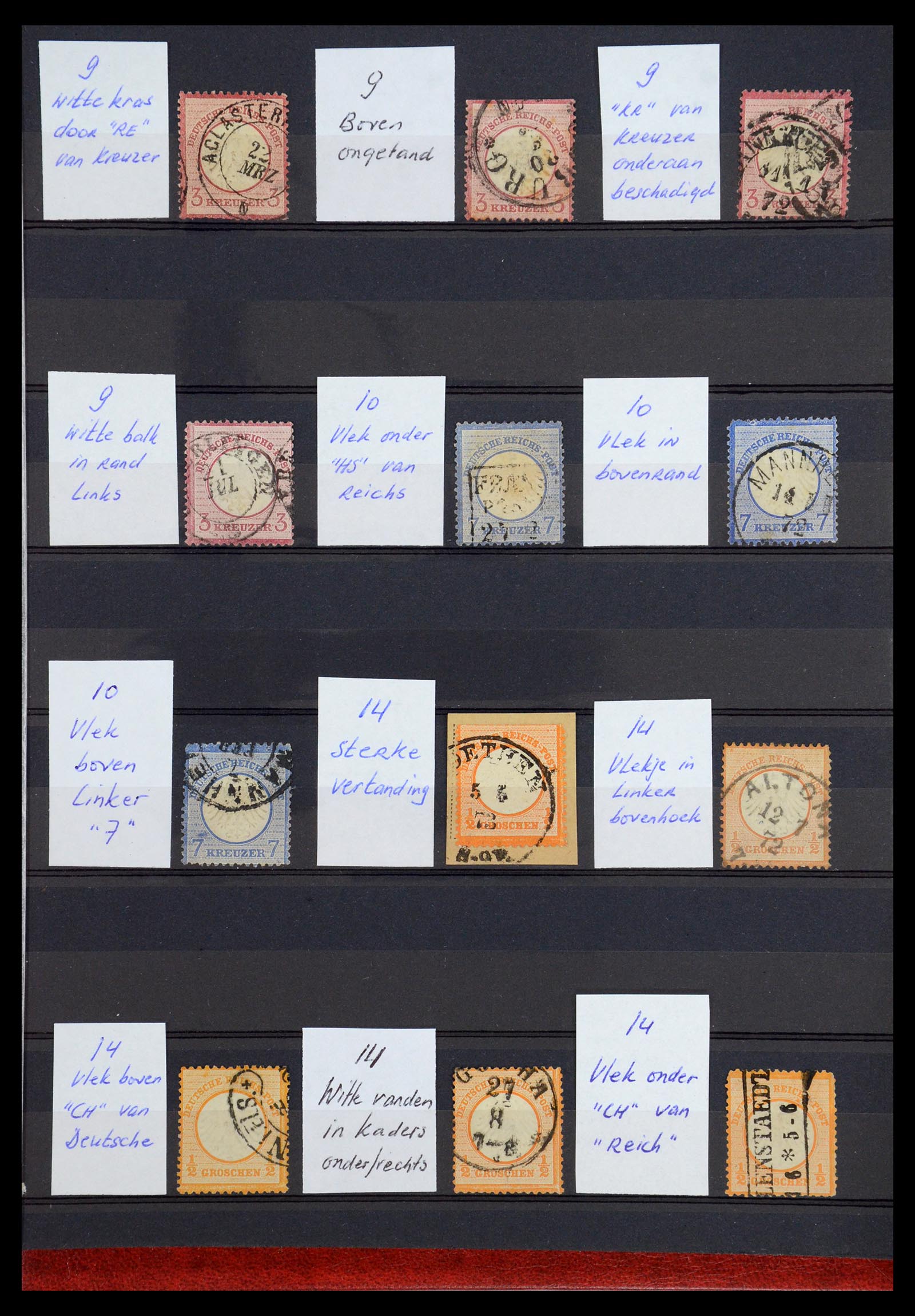 36256 034 - Postzegelverzameling 36256 Duitse Rijk plaatfouten 1872-1945.