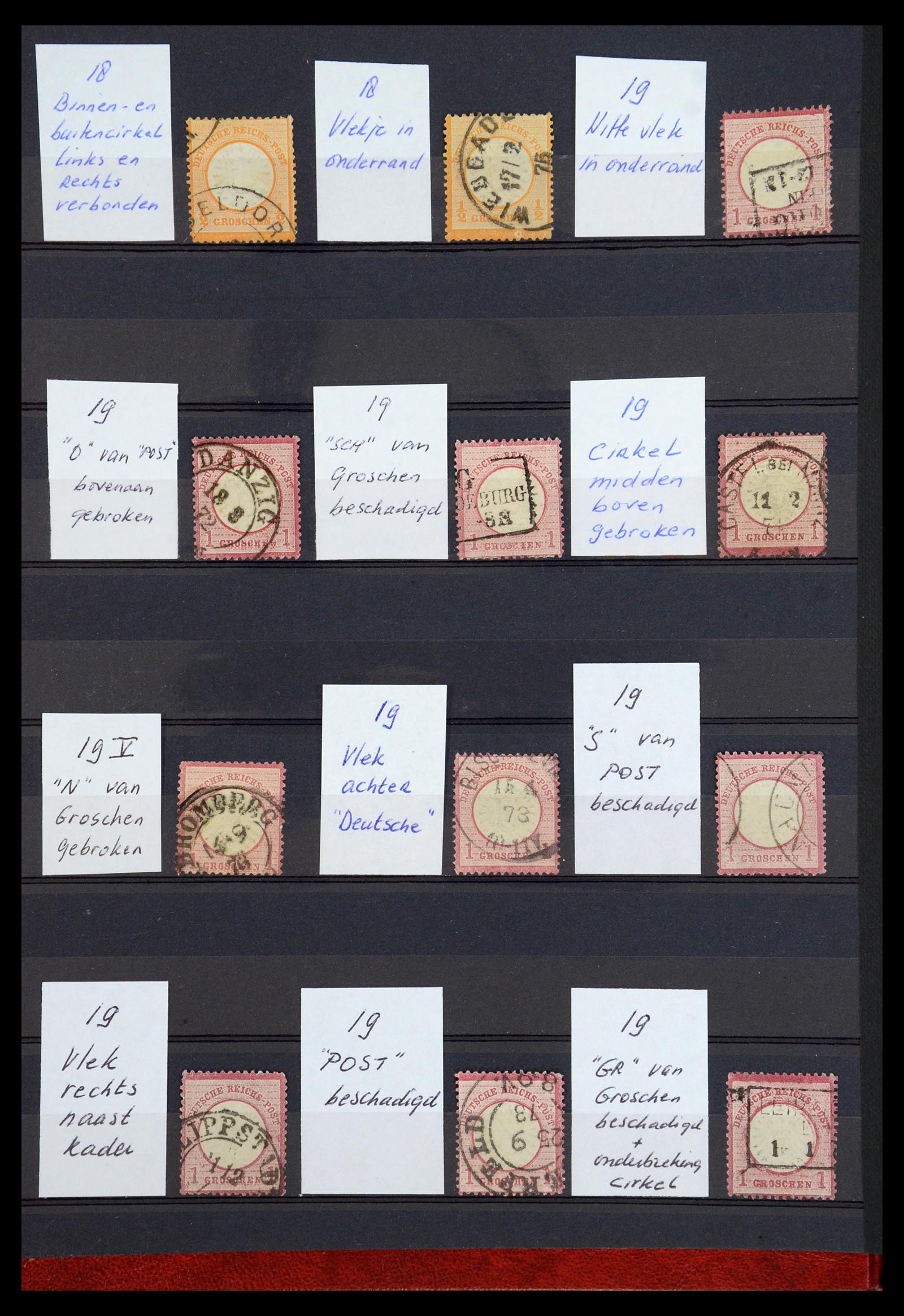 36256 035 - Postzegelverzameling 36256 Duitse Rijk plaatfouten 1872-1945.