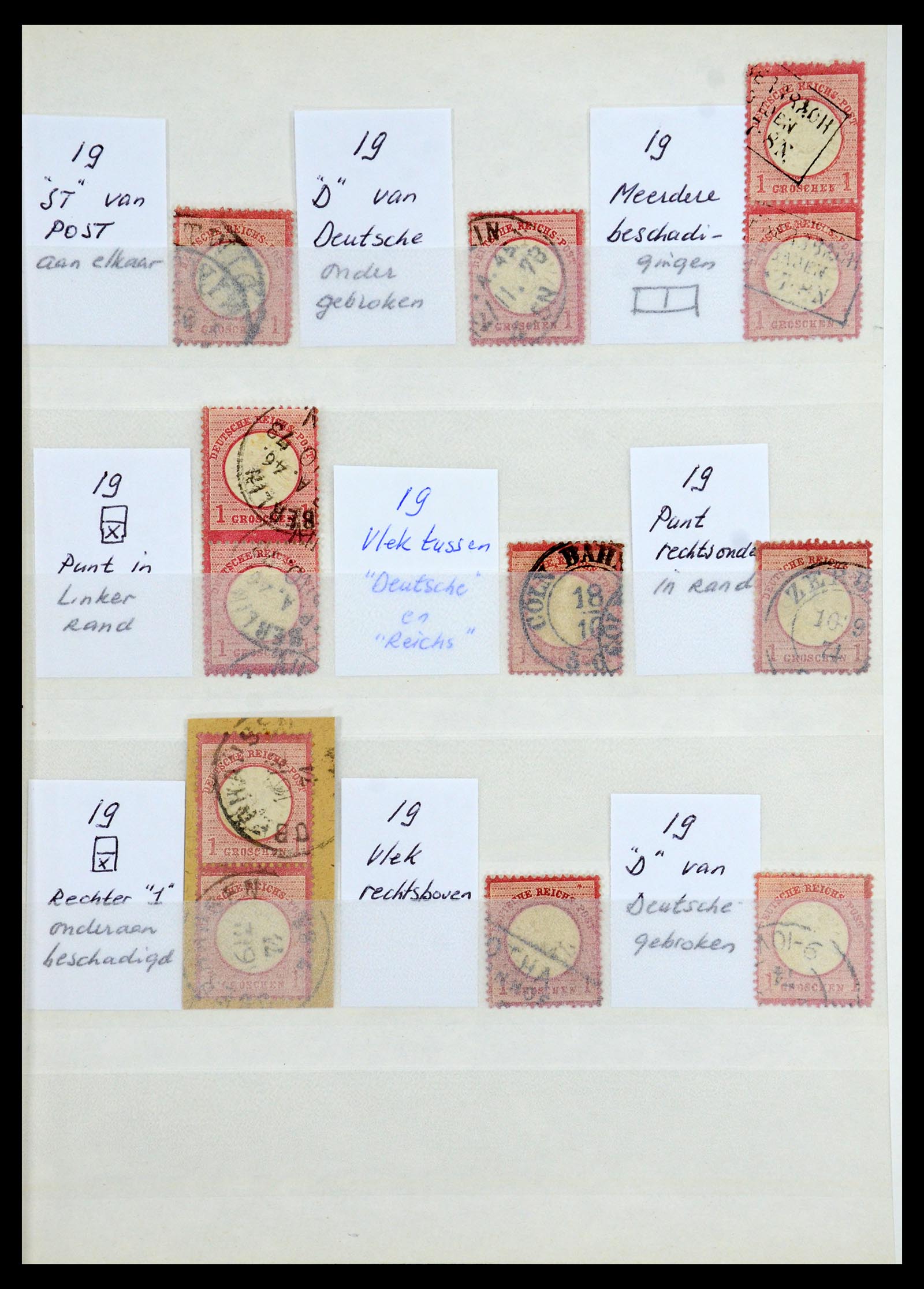 36256 038 - Postzegelverzameling 36256 Duitse Rijk plaatfouten 1872-1945.