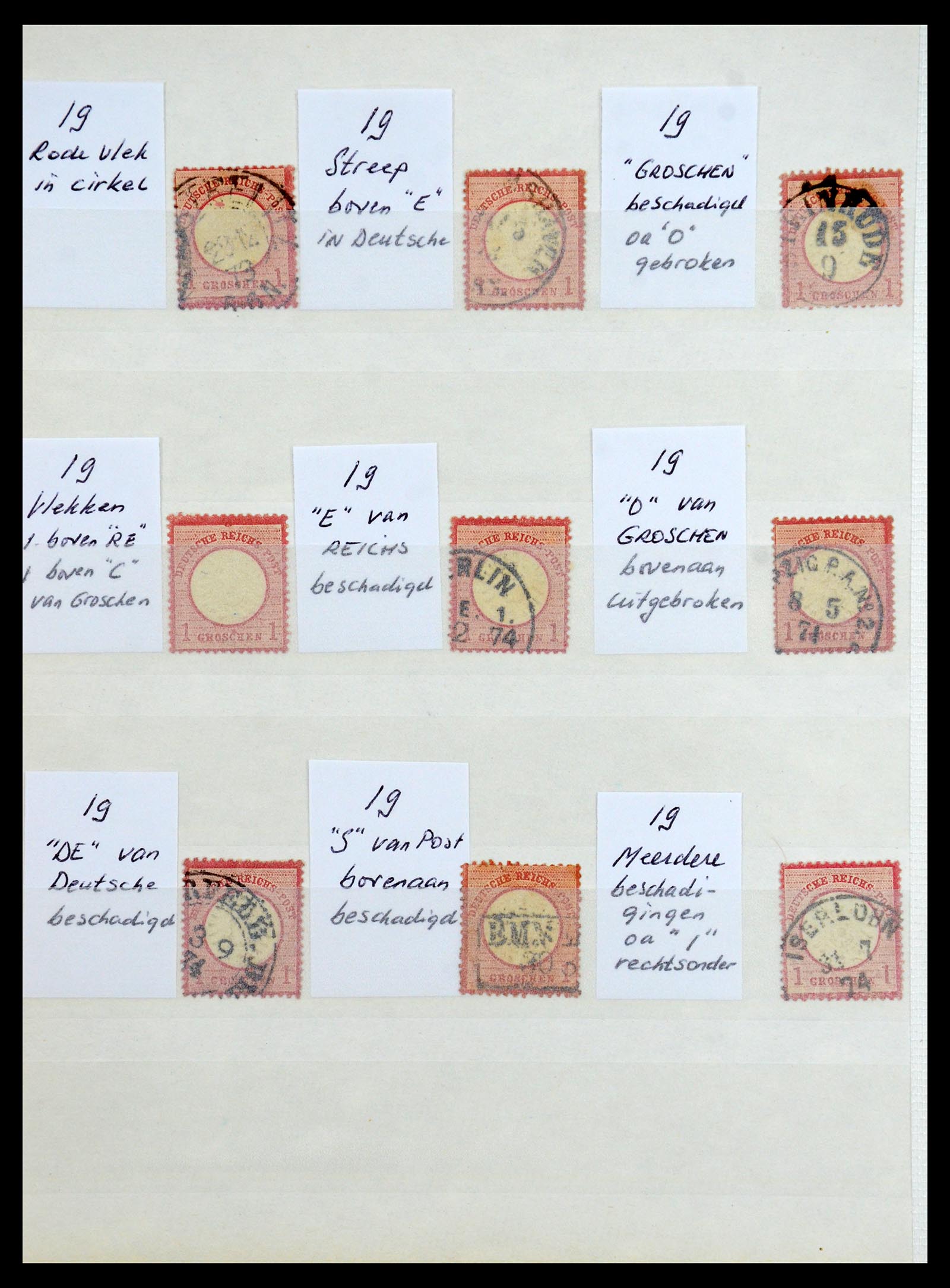 36256 039 - Postzegelverzameling 36256 Duitse Rijk plaatfouten 1872-1945.