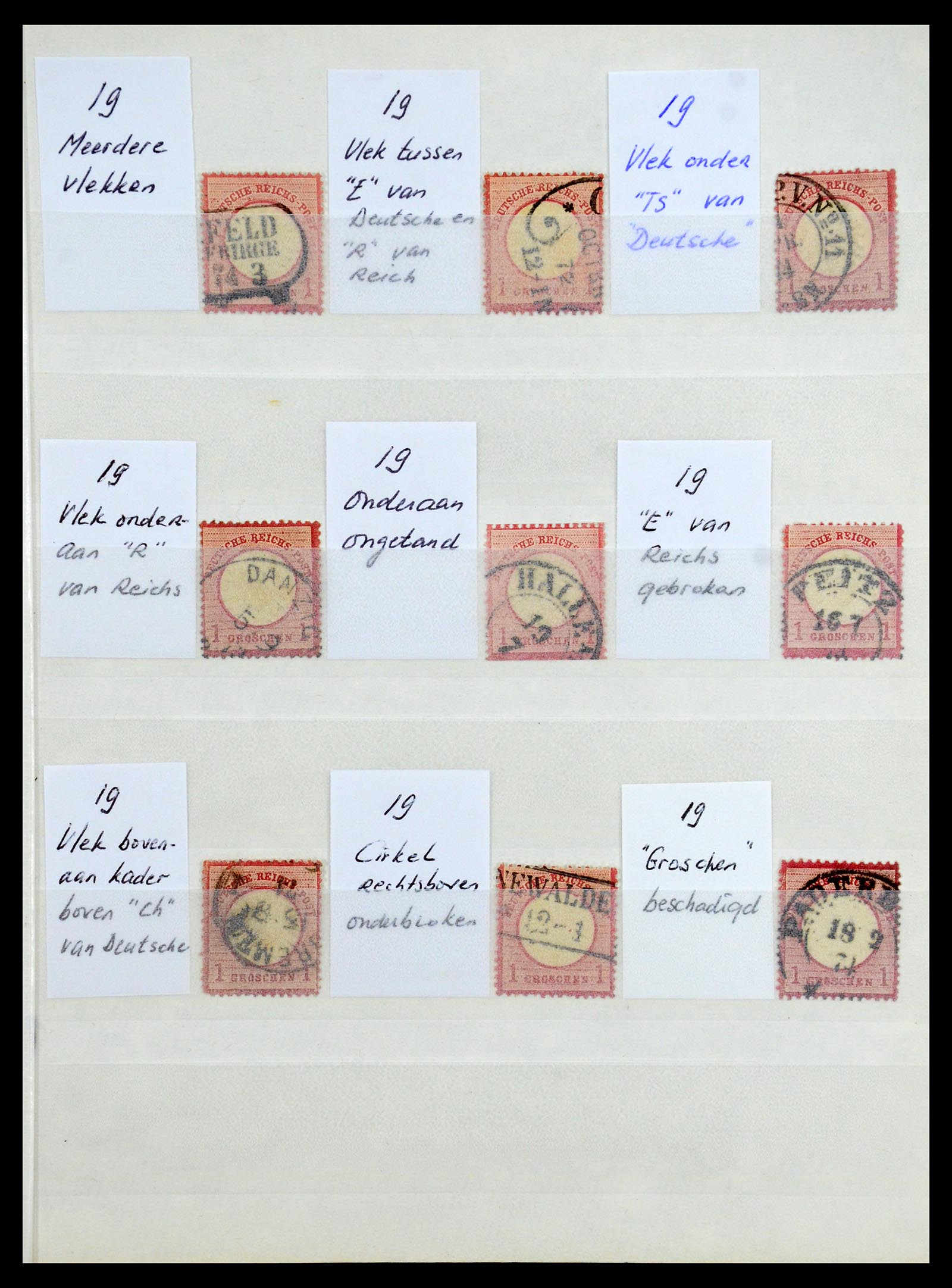 36256 040 - Postzegelverzameling 36256 Duitse Rijk plaatfouten 1872-1945.
