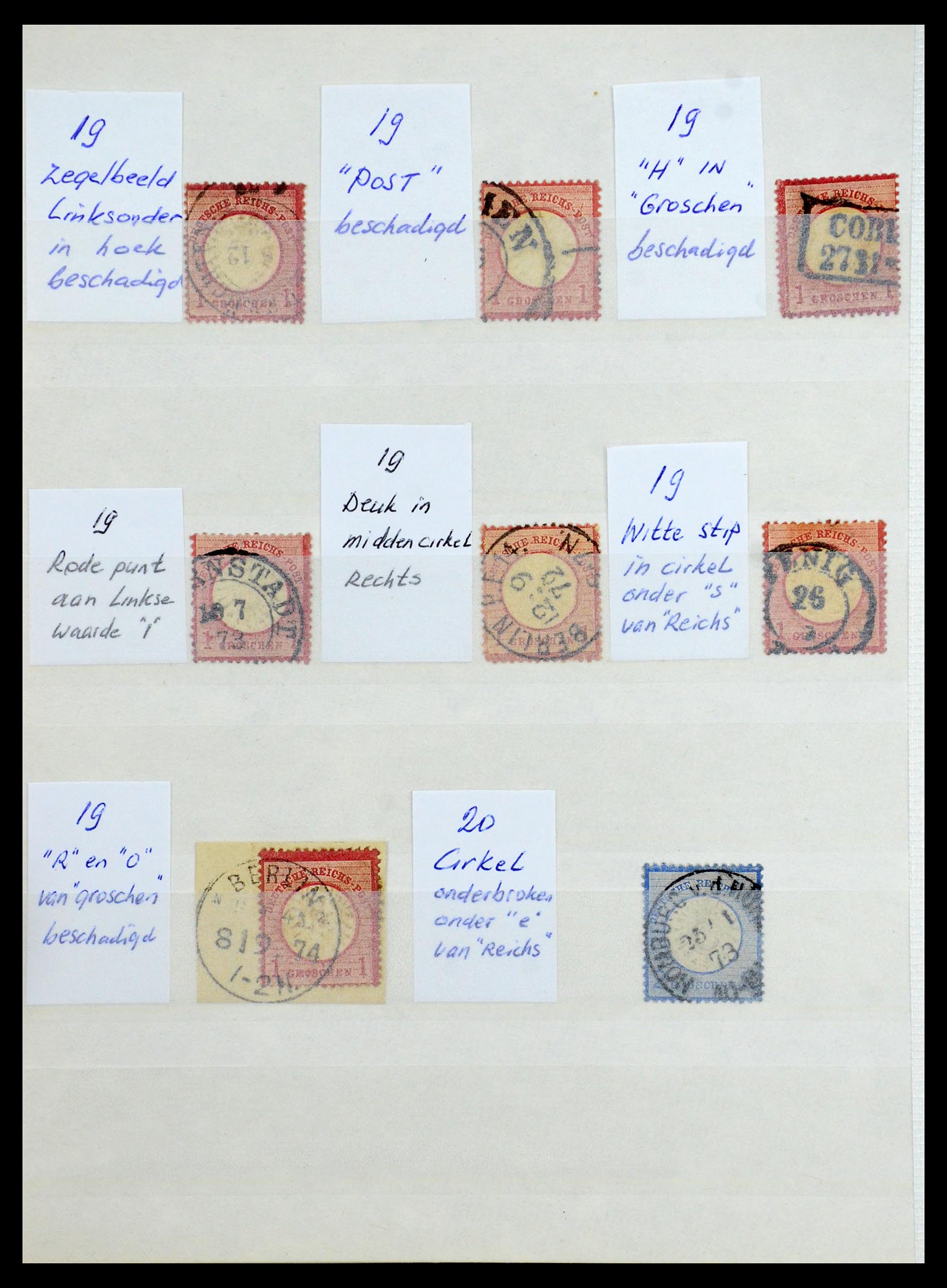 36256 041 - Postzegelverzameling 36256 Duitse Rijk plaatfouten 1872-1945.