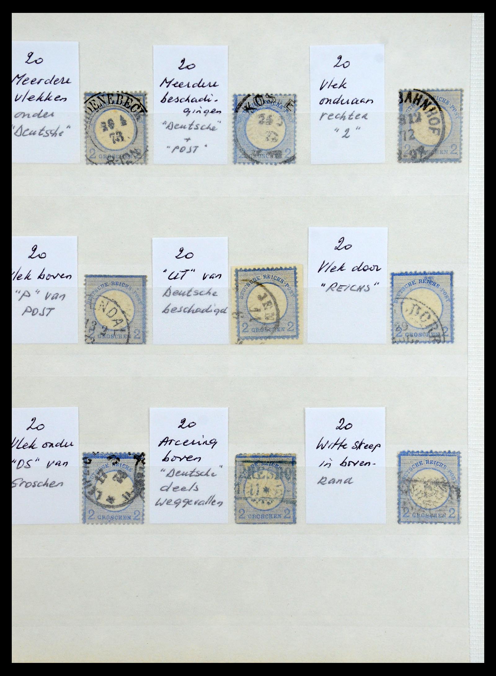 36256 043 - Postzegelverzameling 36256 Duitse Rijk plaatfouten 1872-1945.