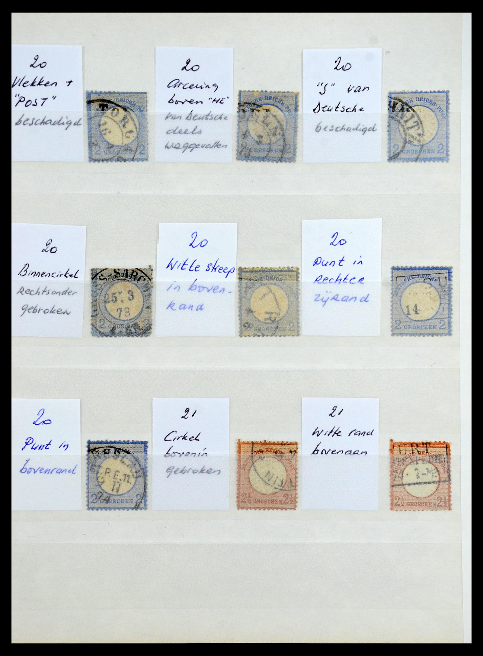 36256 044 - Postzegelverzameling 36256 Duitse Rijk plaatfouten 1872-1945.