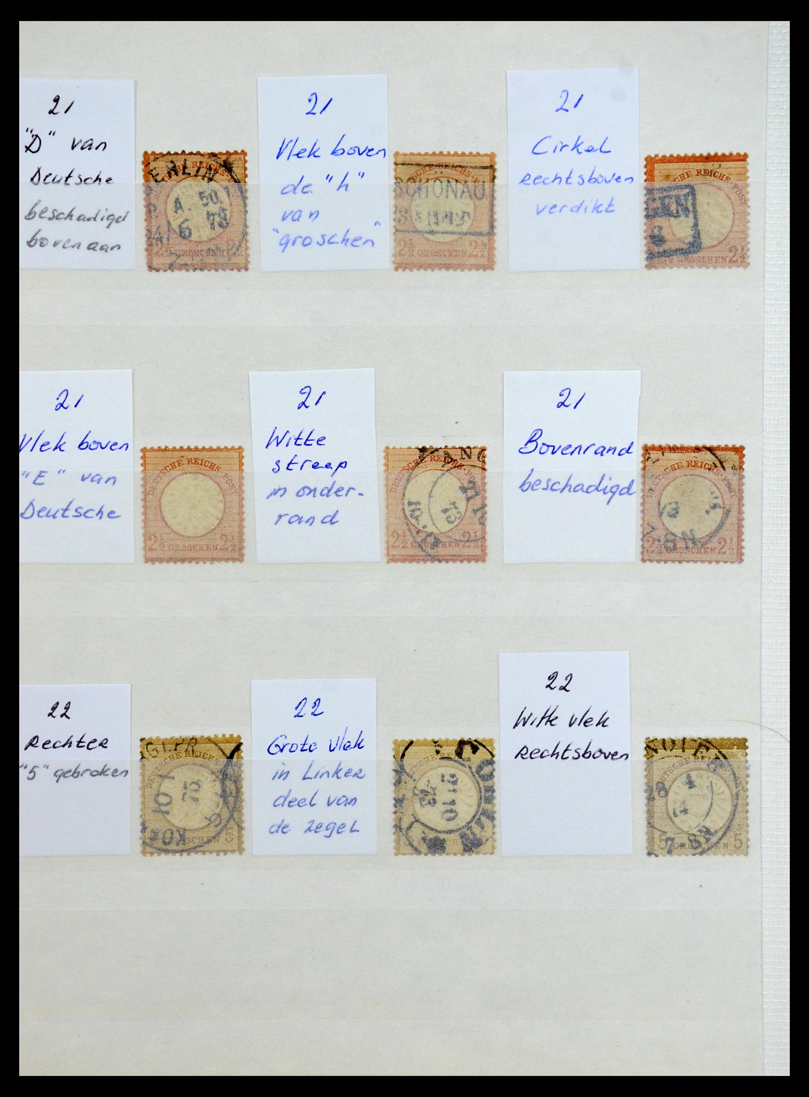 36256 045 - Postzegelverzameling 36256 Duitse Rijk plaatfouten 1872-1945.