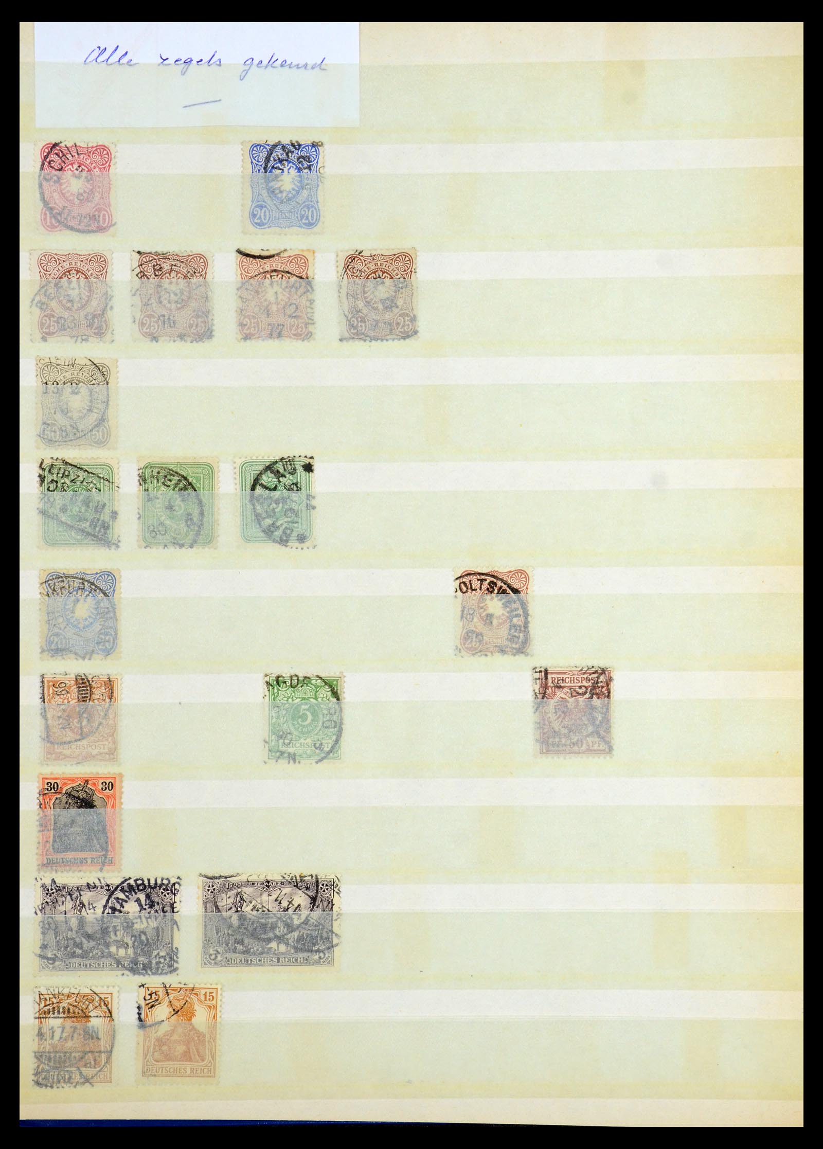 36256 051 - Postzegelverzameling 36256 Duitse Rijk plaatfouten 1872-1945.