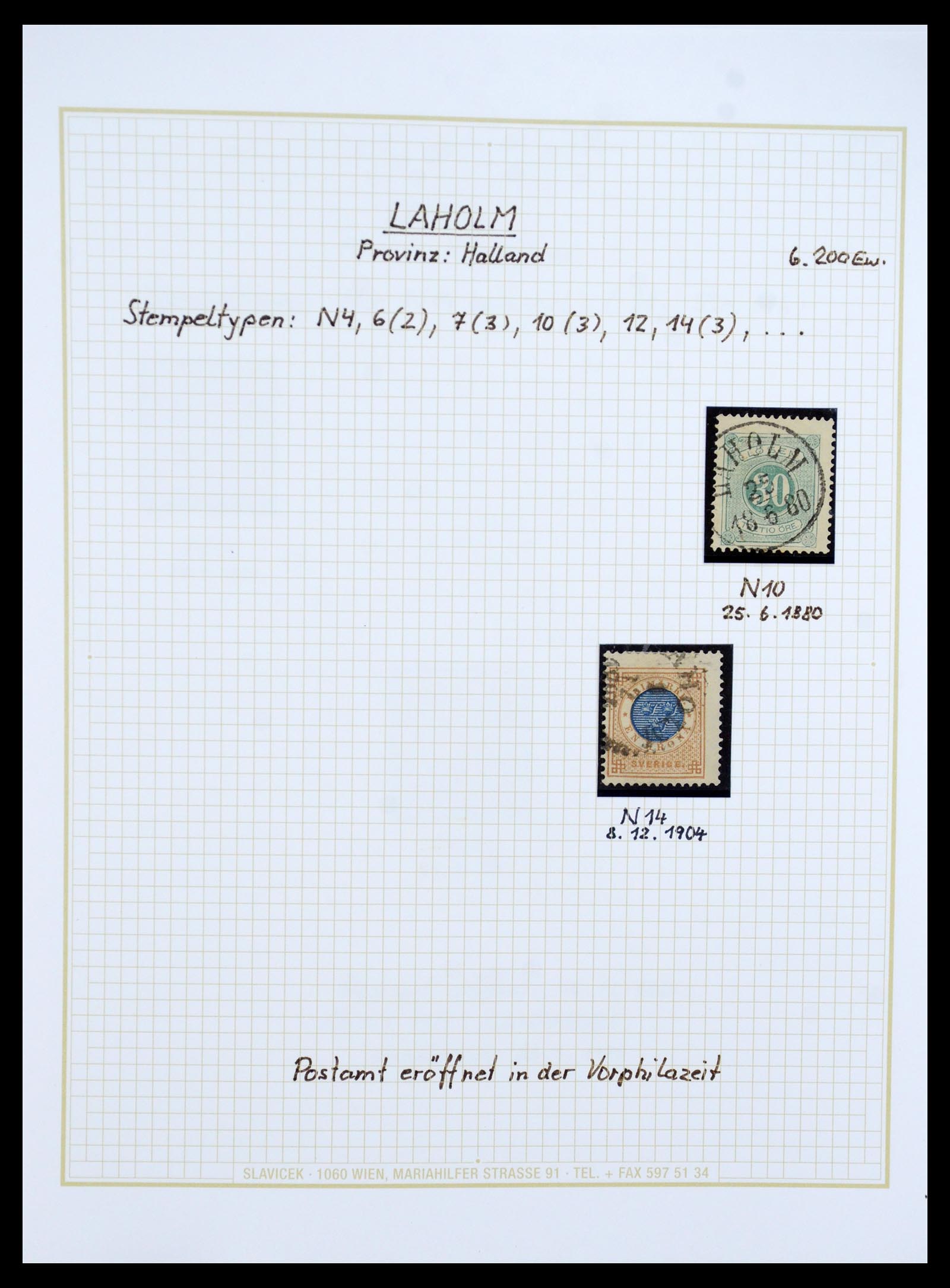 36259 002 - Stamp collection 36259 Sweden cancels 1858-1950.