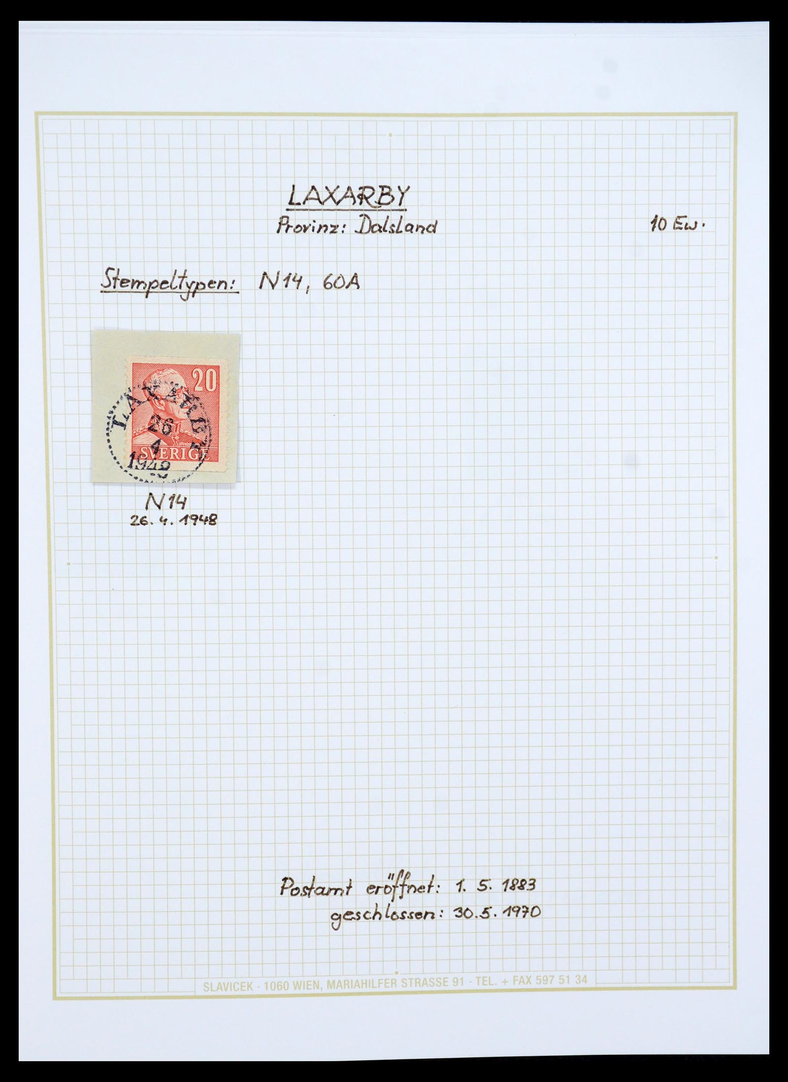 36259 009 - Stamp collection 36259 Sweden cancels 1858-1950.