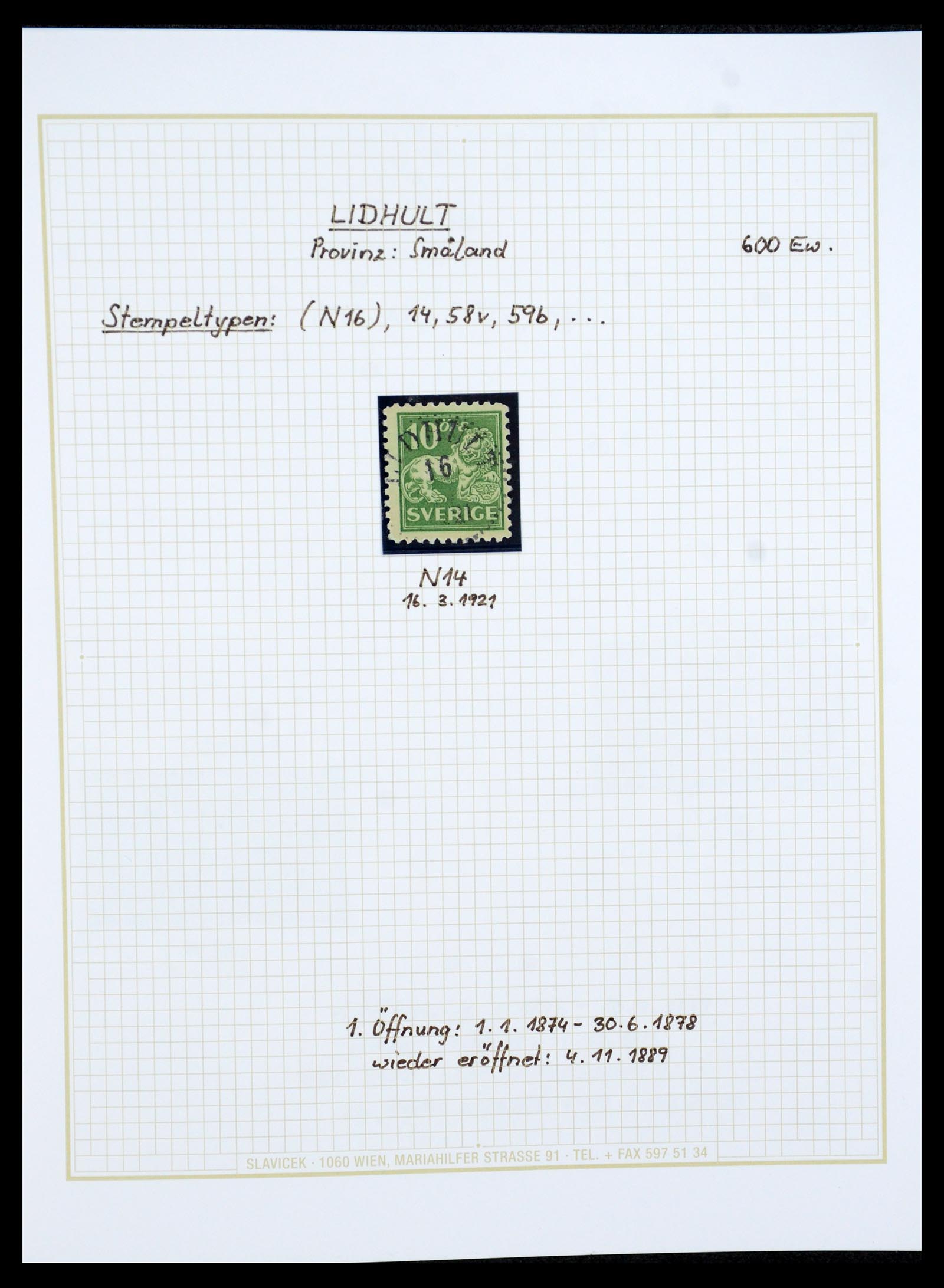 36259 018 - Postzegelverzameling 36259 Zweden stempels 1858-1950.