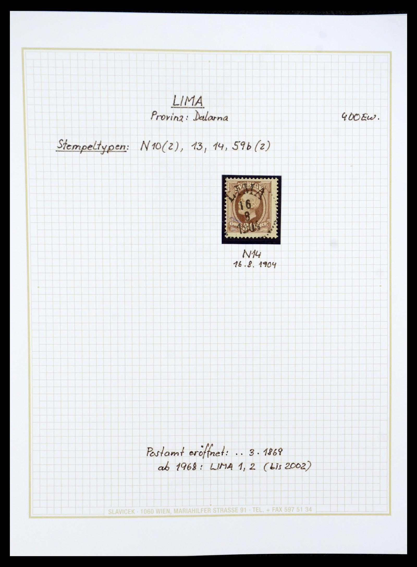 36259 024 - Postzegelverzameling 36259 Zweden stempels 1858-1950.