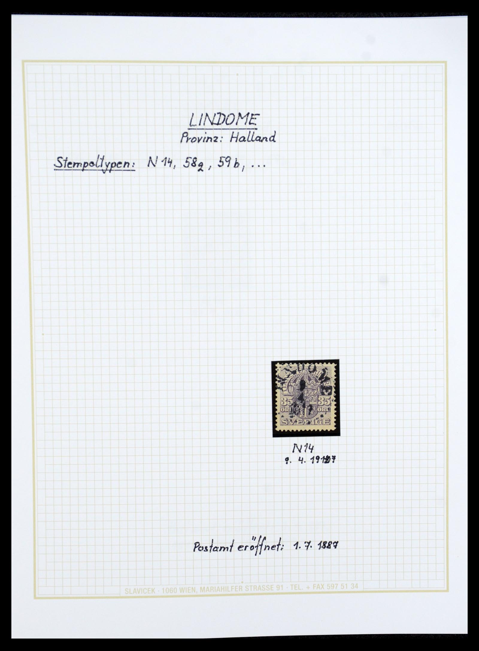 36259 029 - Stamp collection 36259 Sweden cancels 1858-1950.