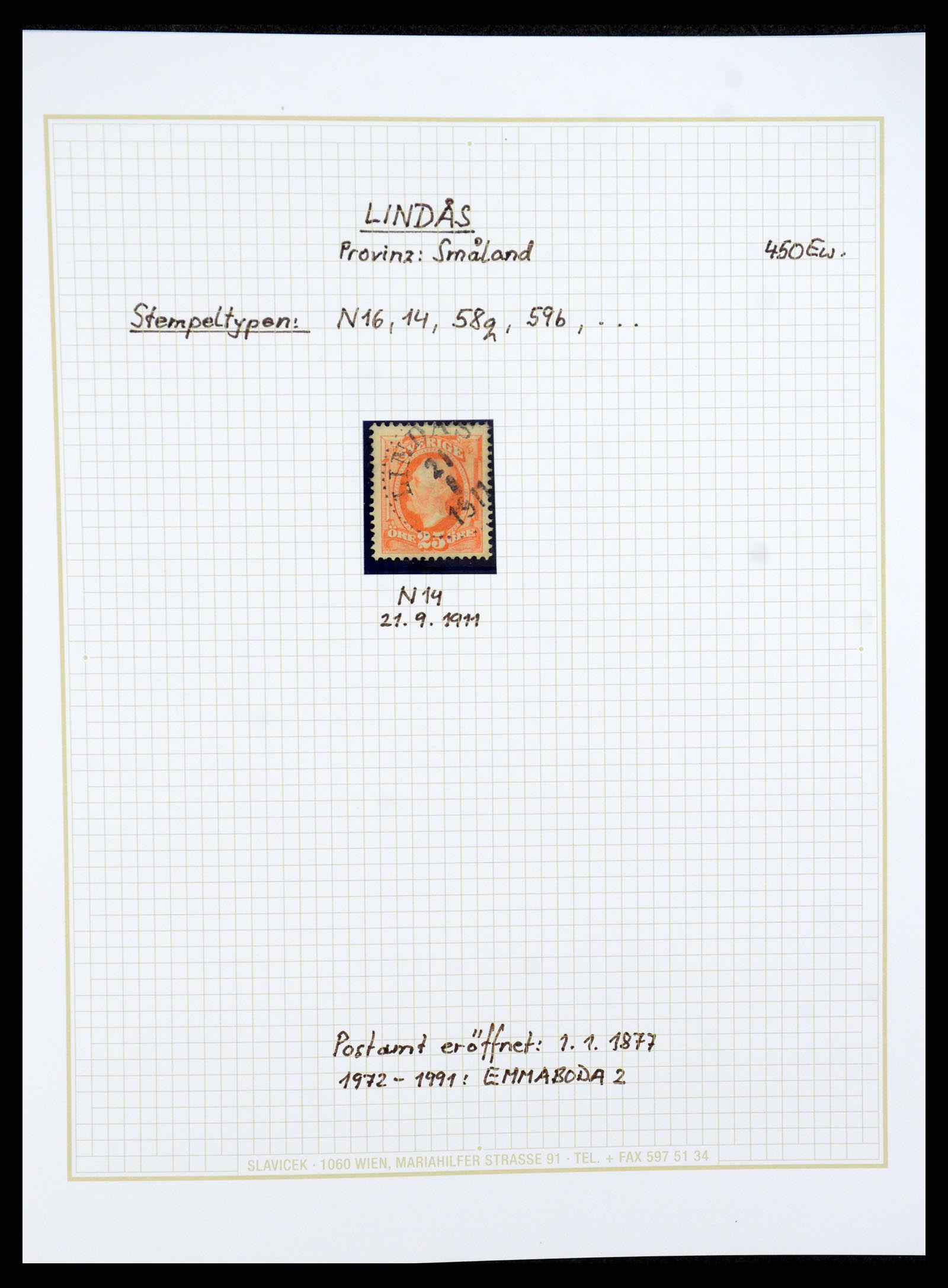 36259 030 - Postzegelverzameling 36259 Zweden stempels 1858-1950.
