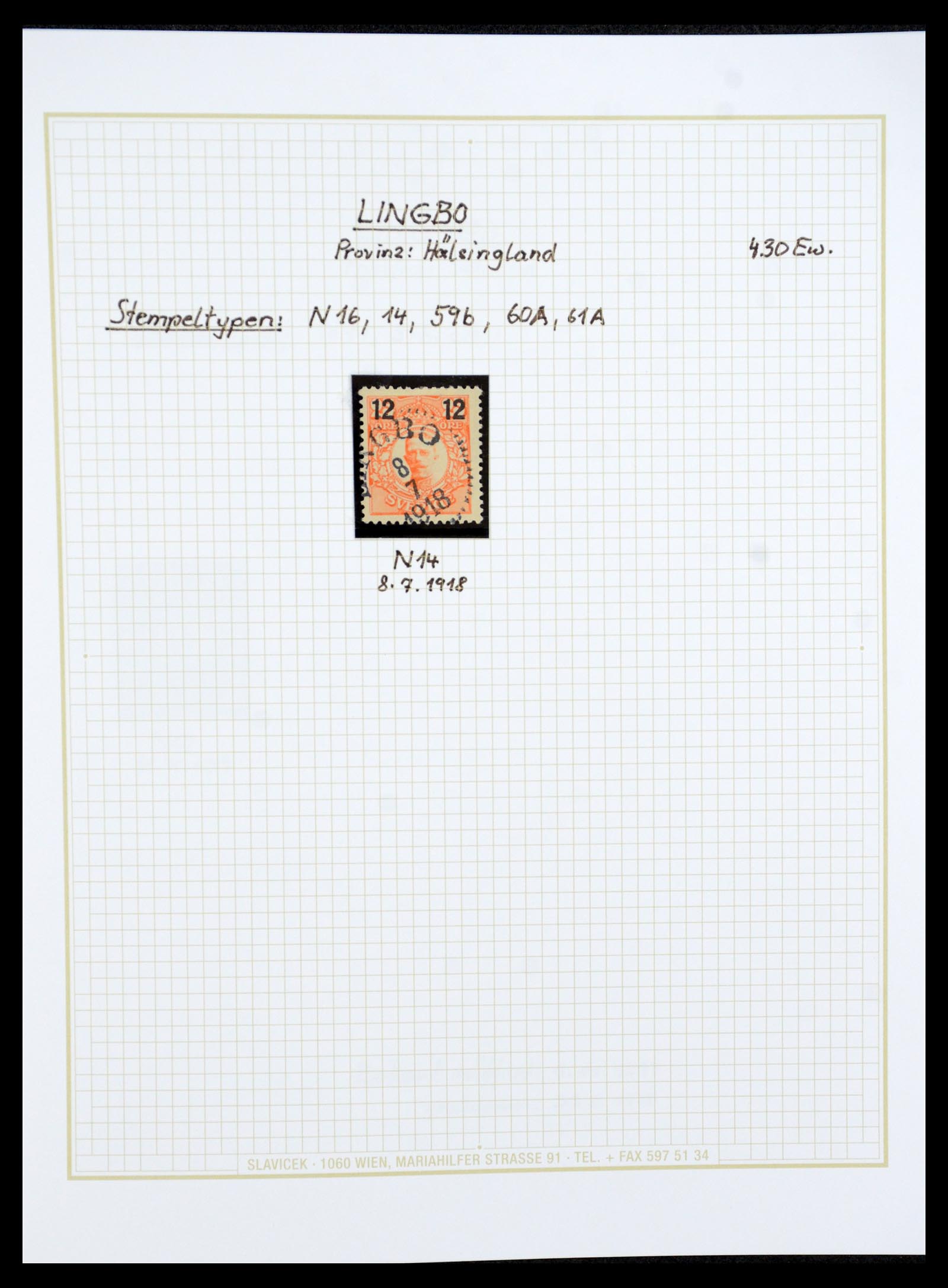 36259 031 - Postzegelverzameling 36259 Zweden stempels 1858-1950.