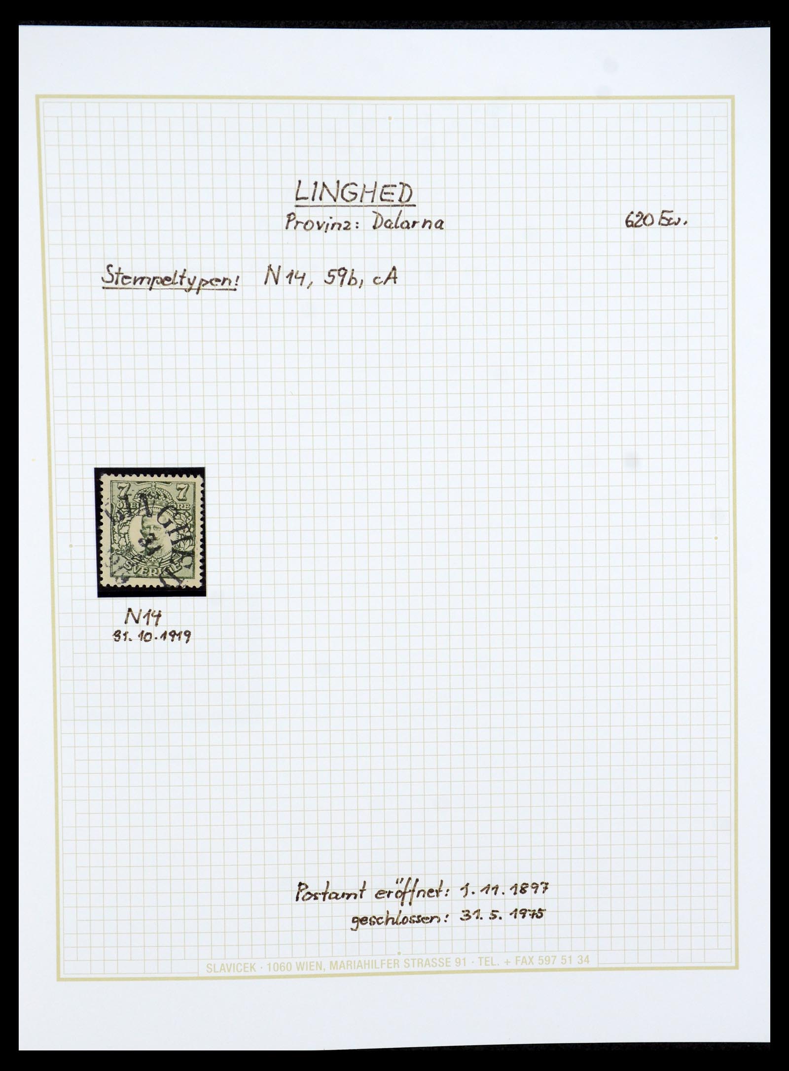36259 032 - Stamp collection 36259 Sweden cancels 1858-1950.