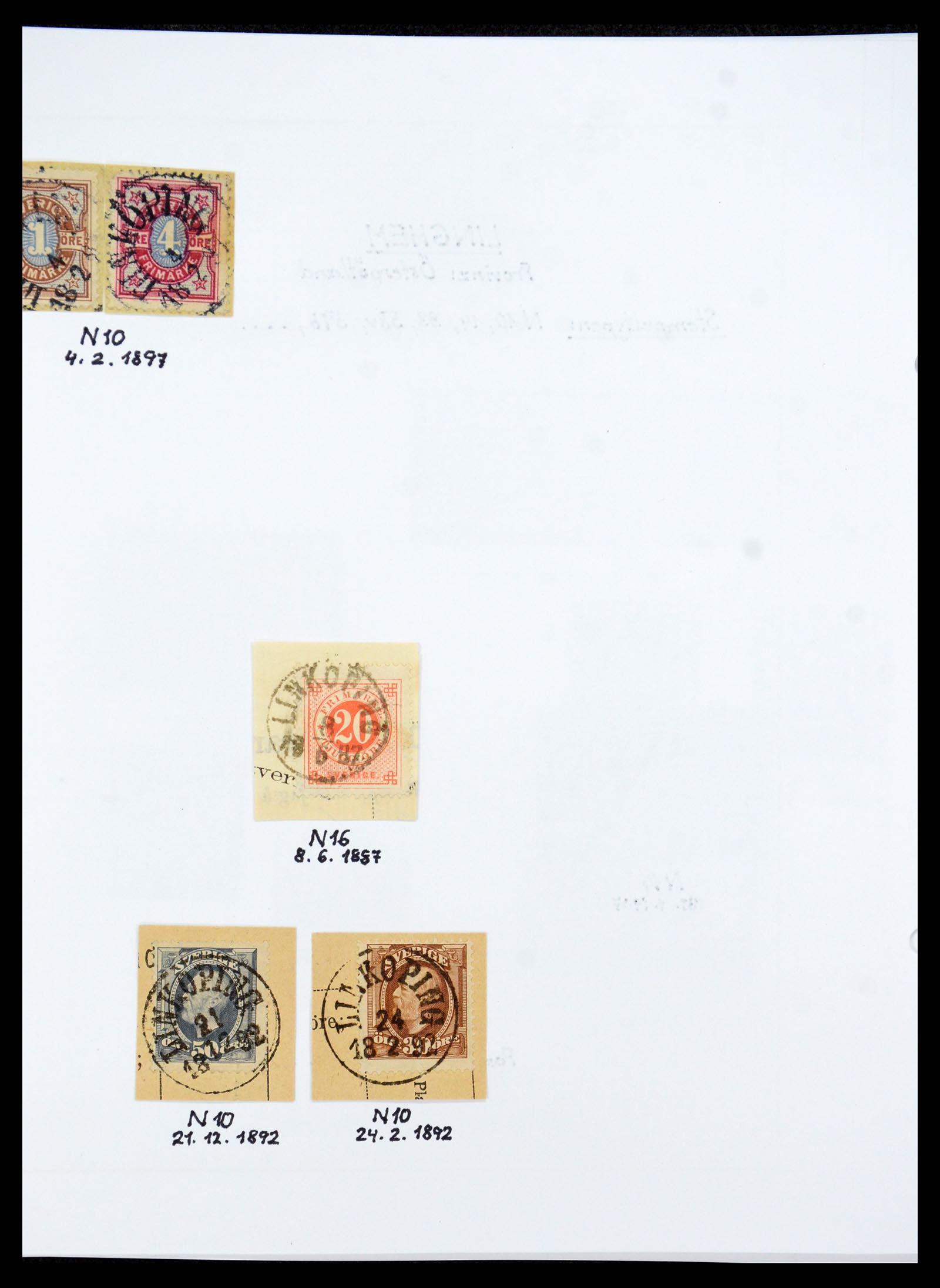 36259 034 - Postzegelverzameling 36259 Zweden stempels 1858-1950.