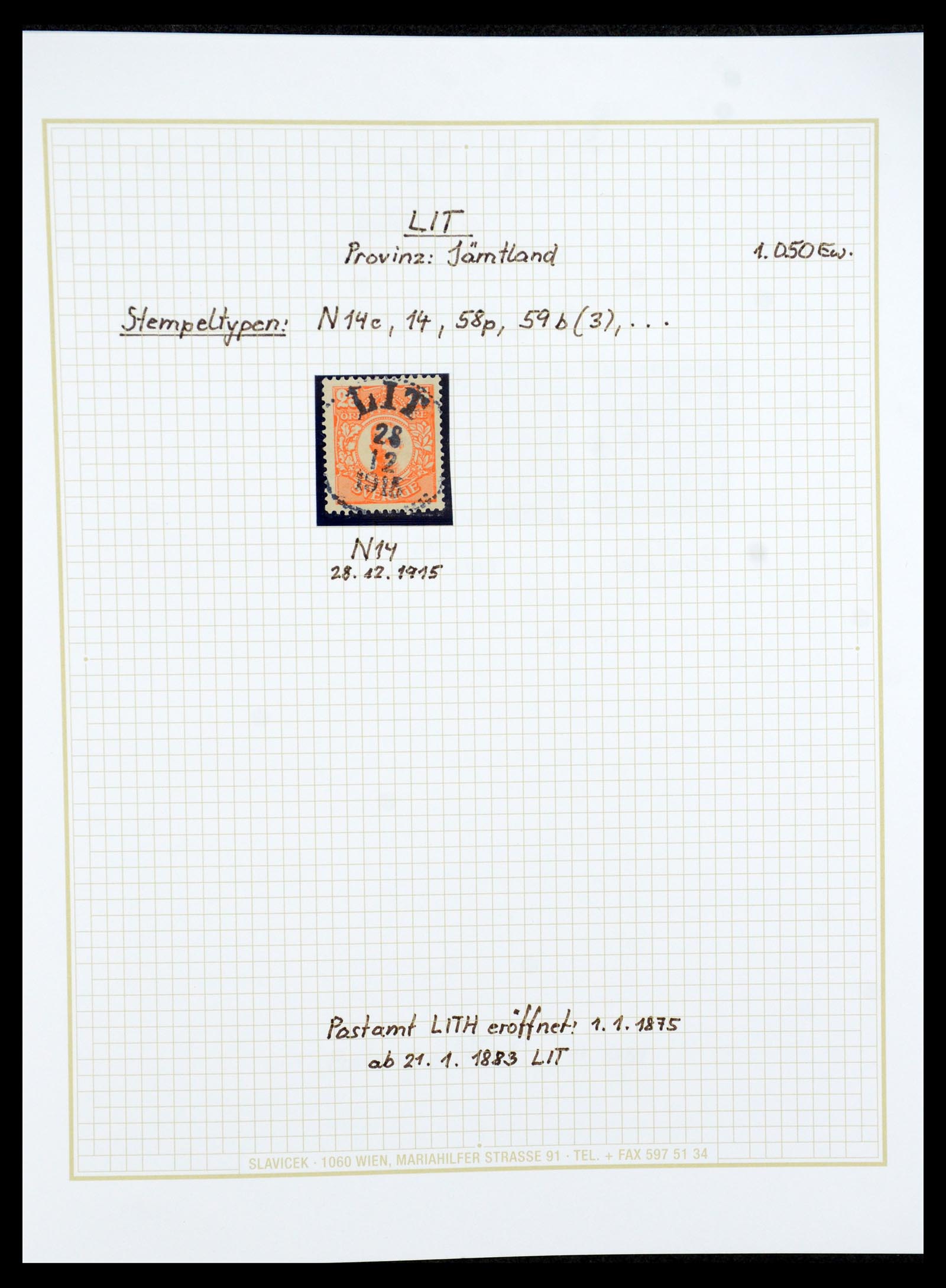 36259 039 - Postzegelverzameling 36259 Zweden stempels 1858-1950.