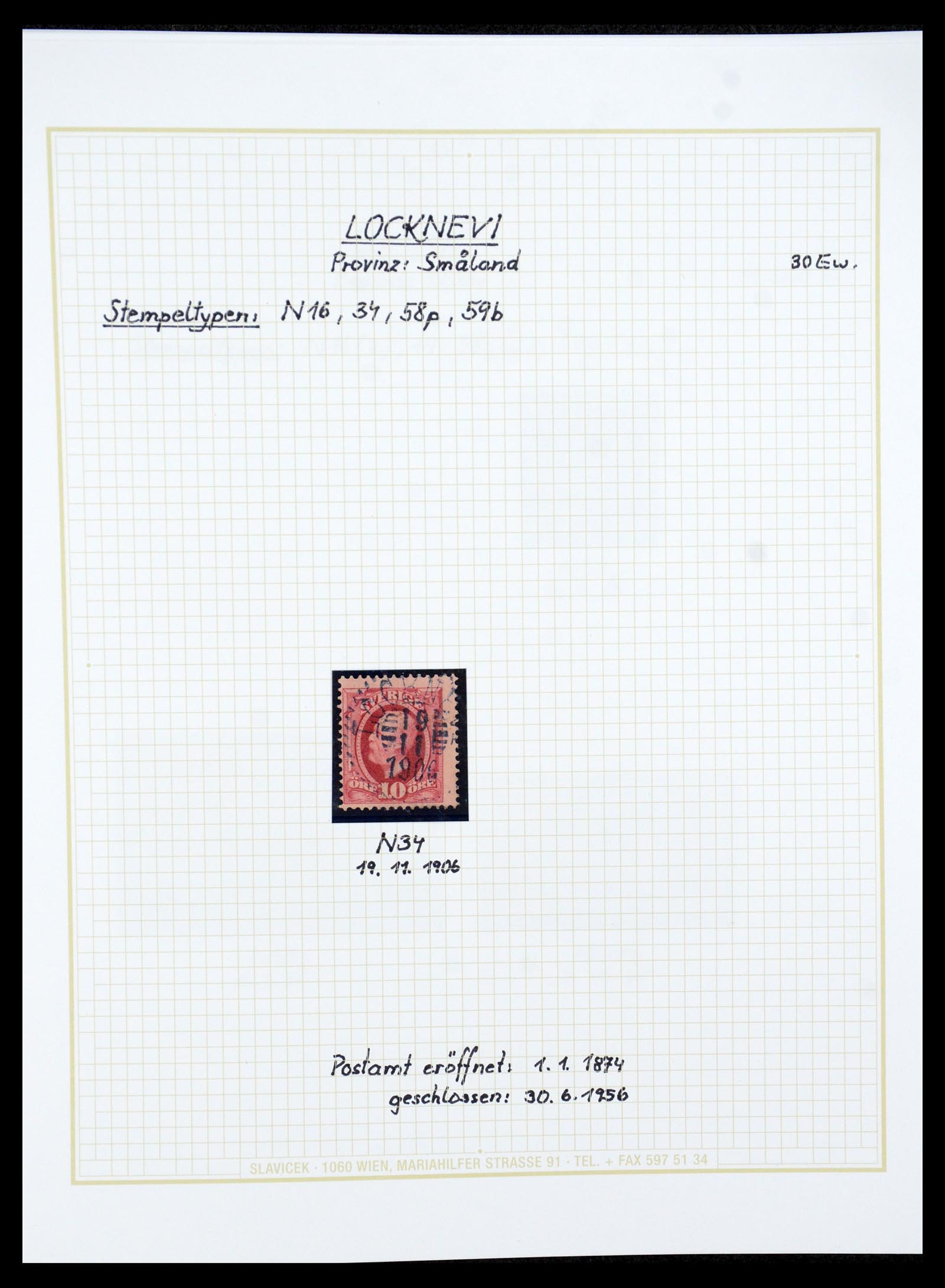 36259 046 - Stamp collection 36259 Sweden cancels 1858-1950.
