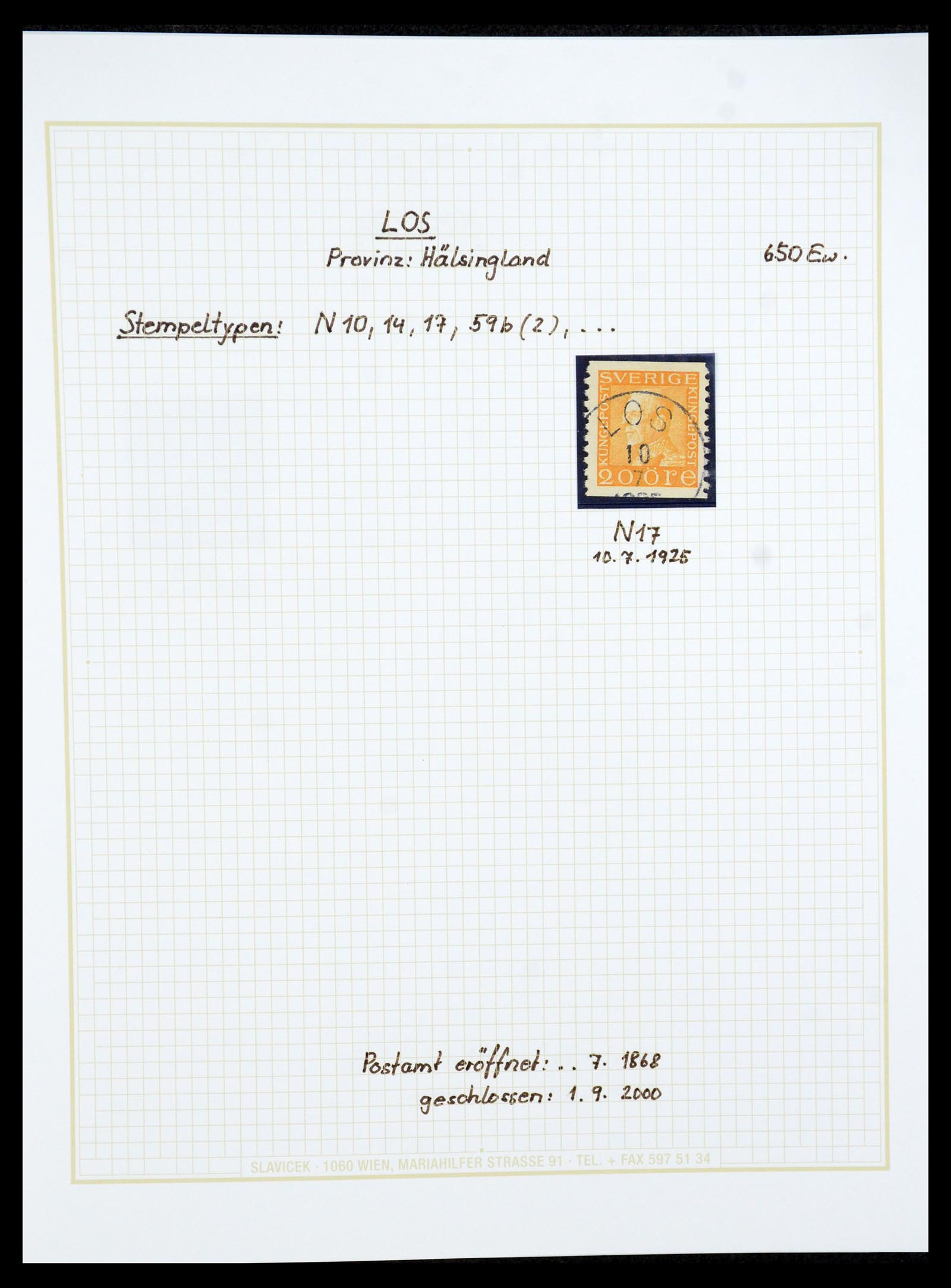 36259 048 - Postzegelverzameling 36259 Zweden stempels 1858-1950.