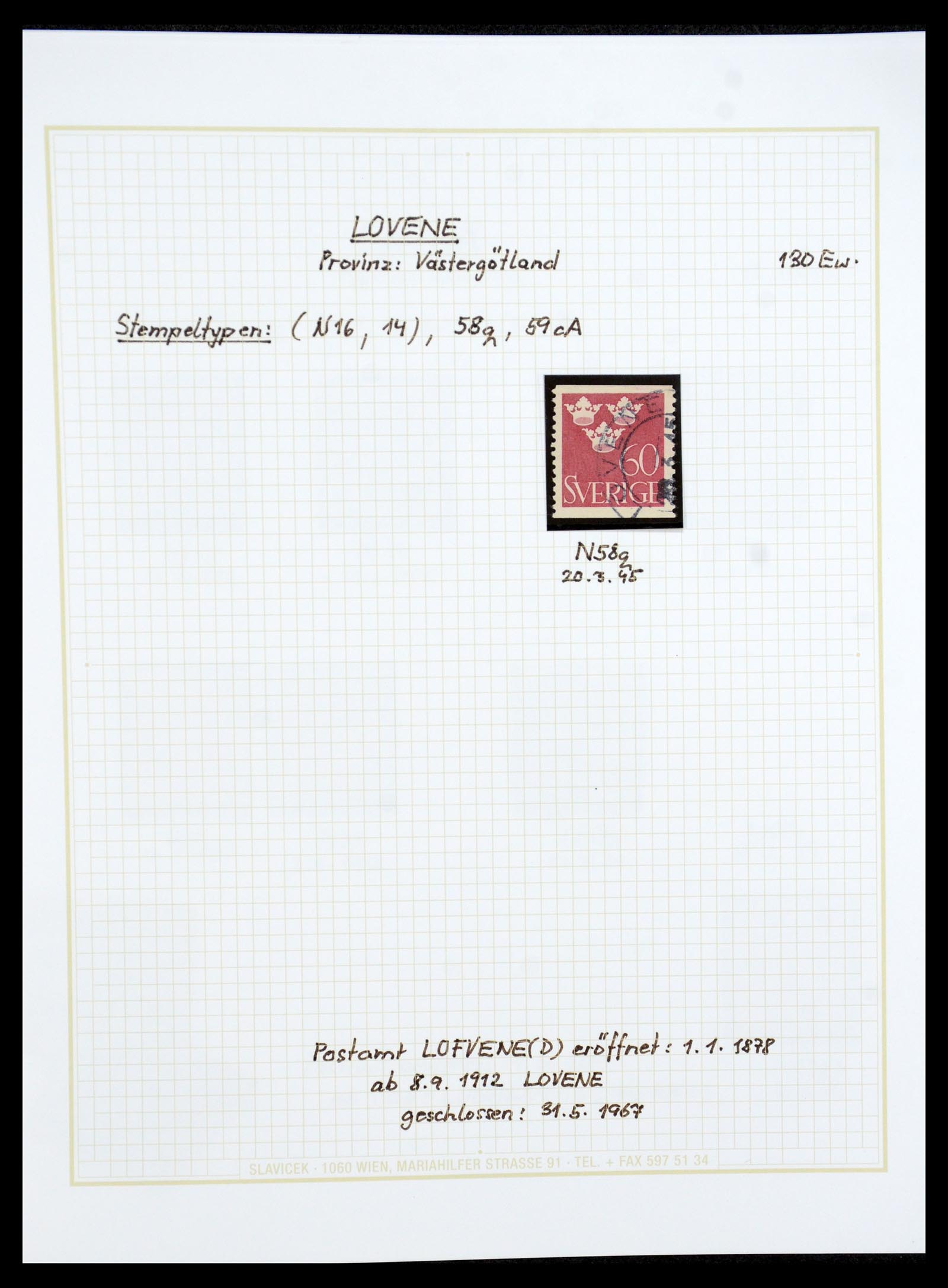 36259 051 - Stamp collection 36259 Sweden cancels 1858-1950.