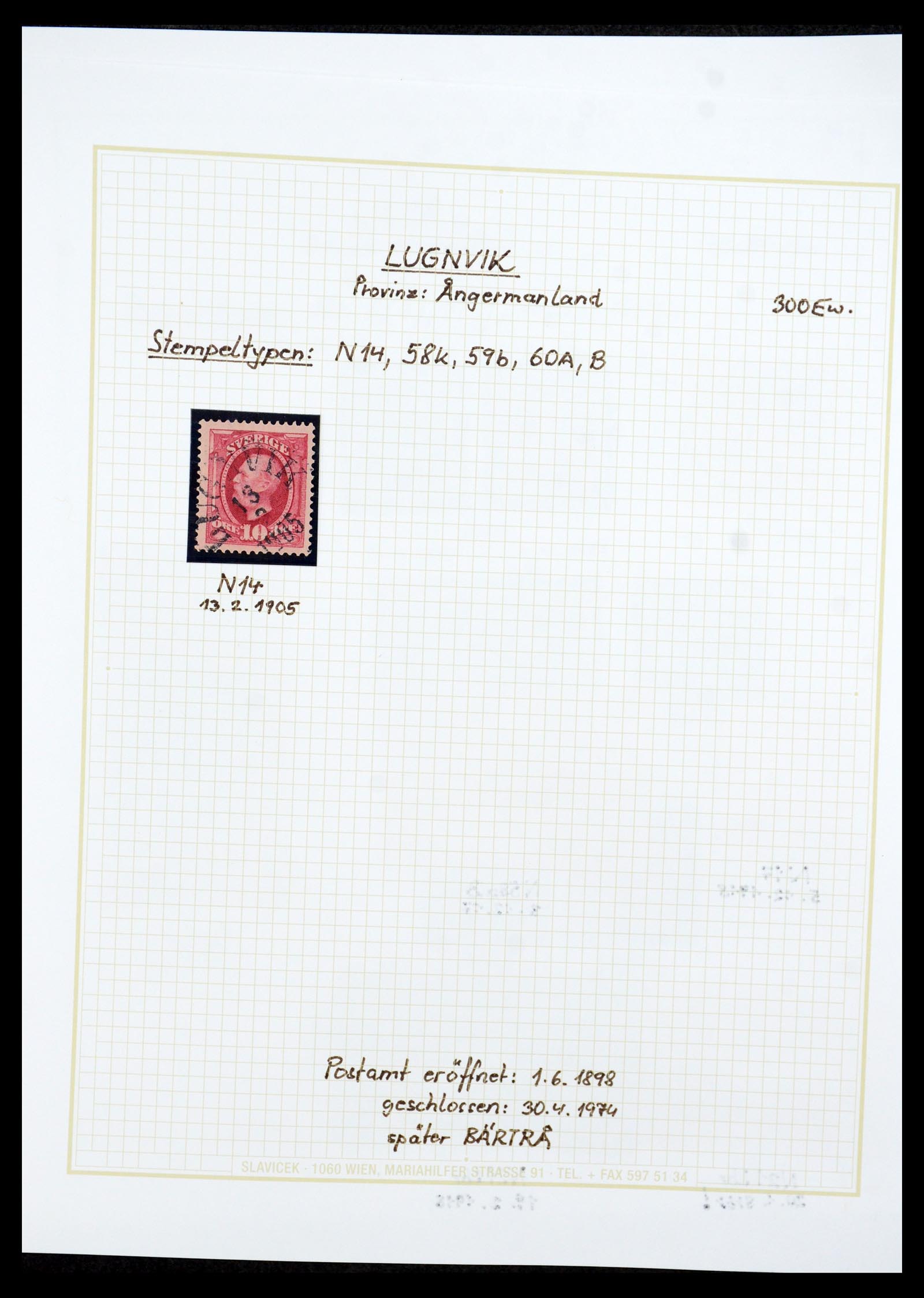 36259 053 - Stamp collection 36259 Sweden cancels 1858-1950.