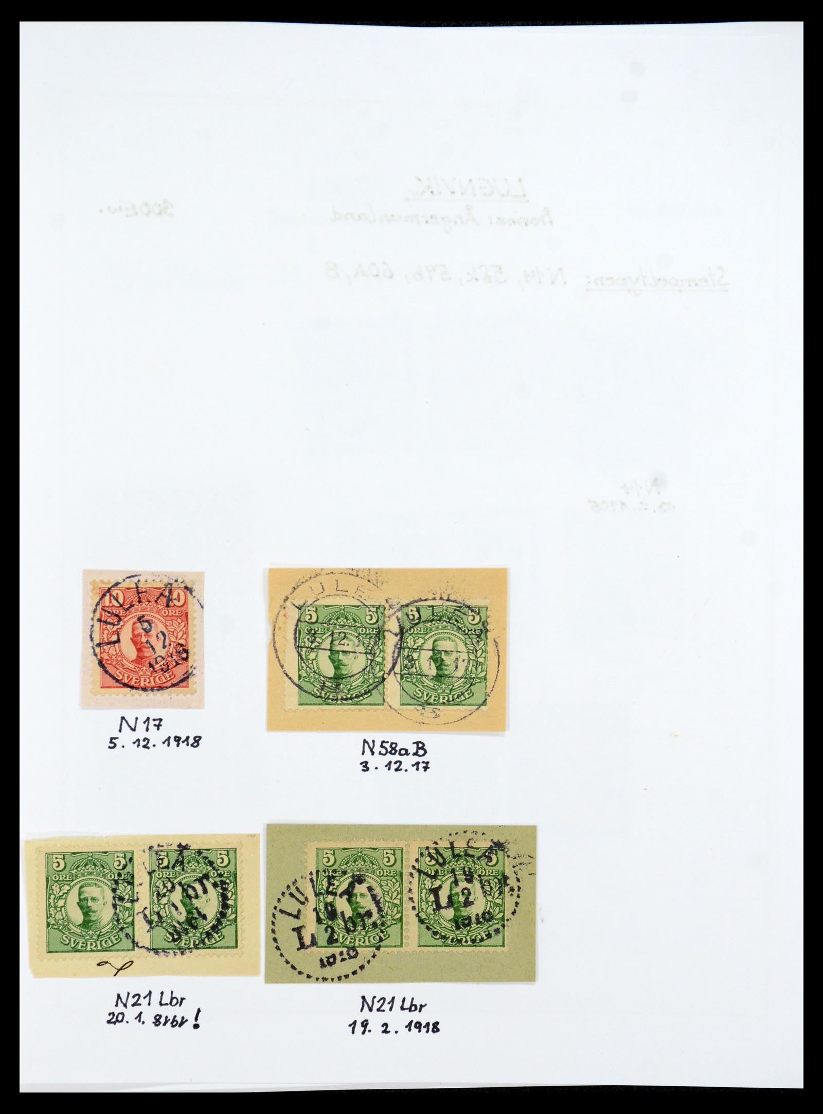 36259 054 - Stamp collection 36259 Sweden cancels 1858-1950.