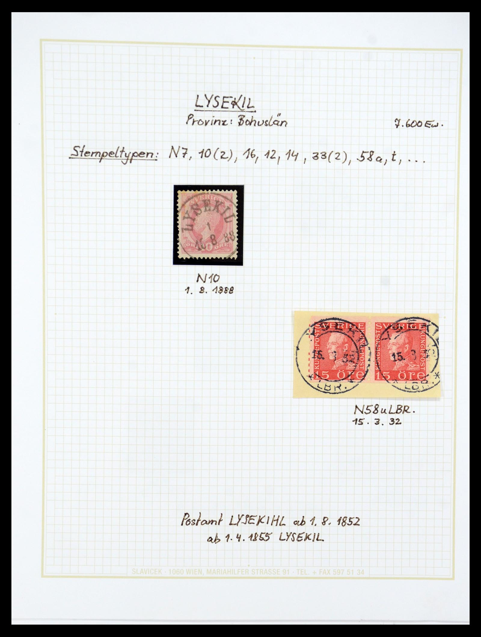 36259 061 - Postzegelverzameling 36259 Zweden stempels 1858-1950.
