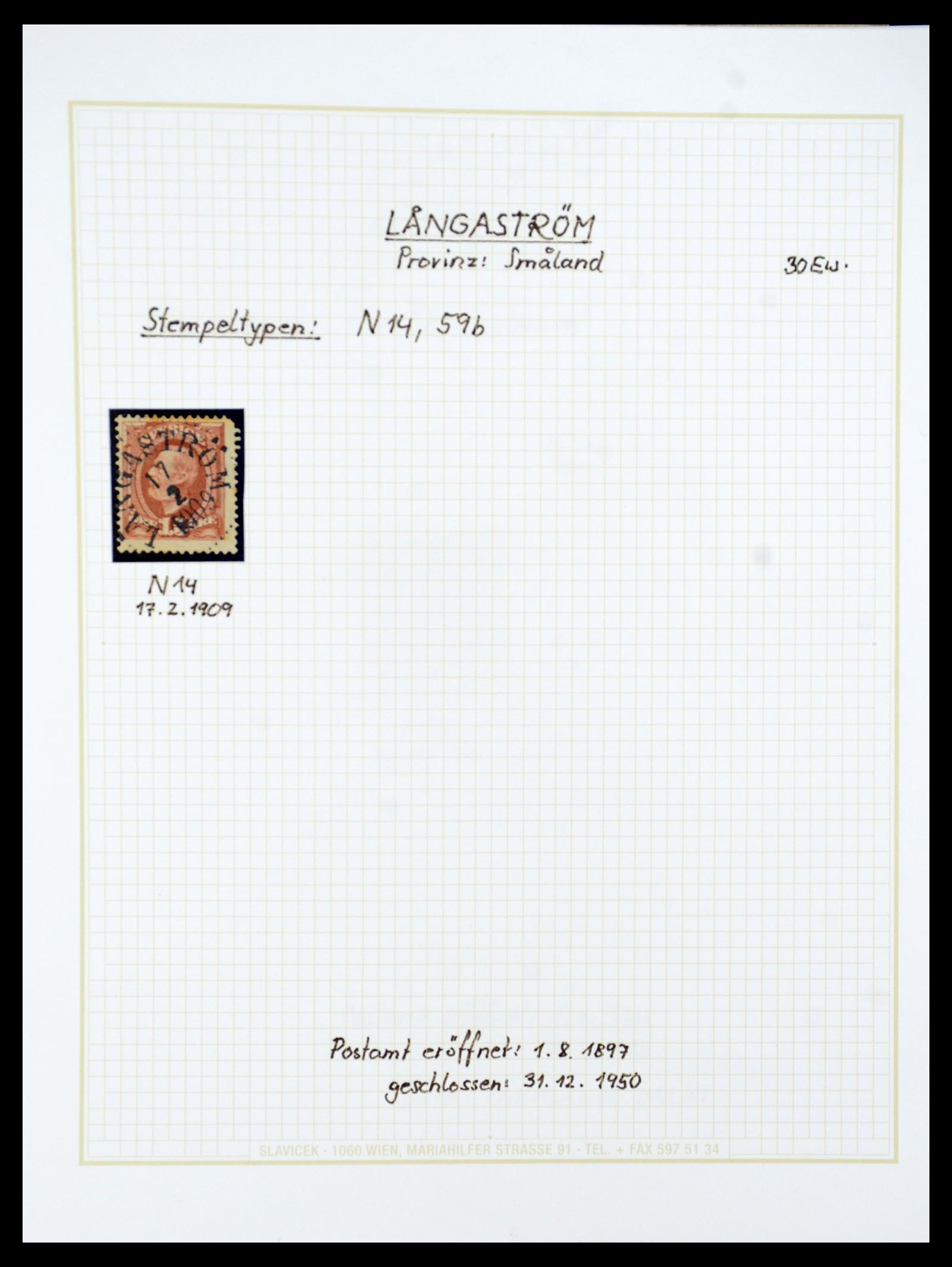 36259 065 - Postzegelverzameling 36259 Zweden stempels 1858-1950.