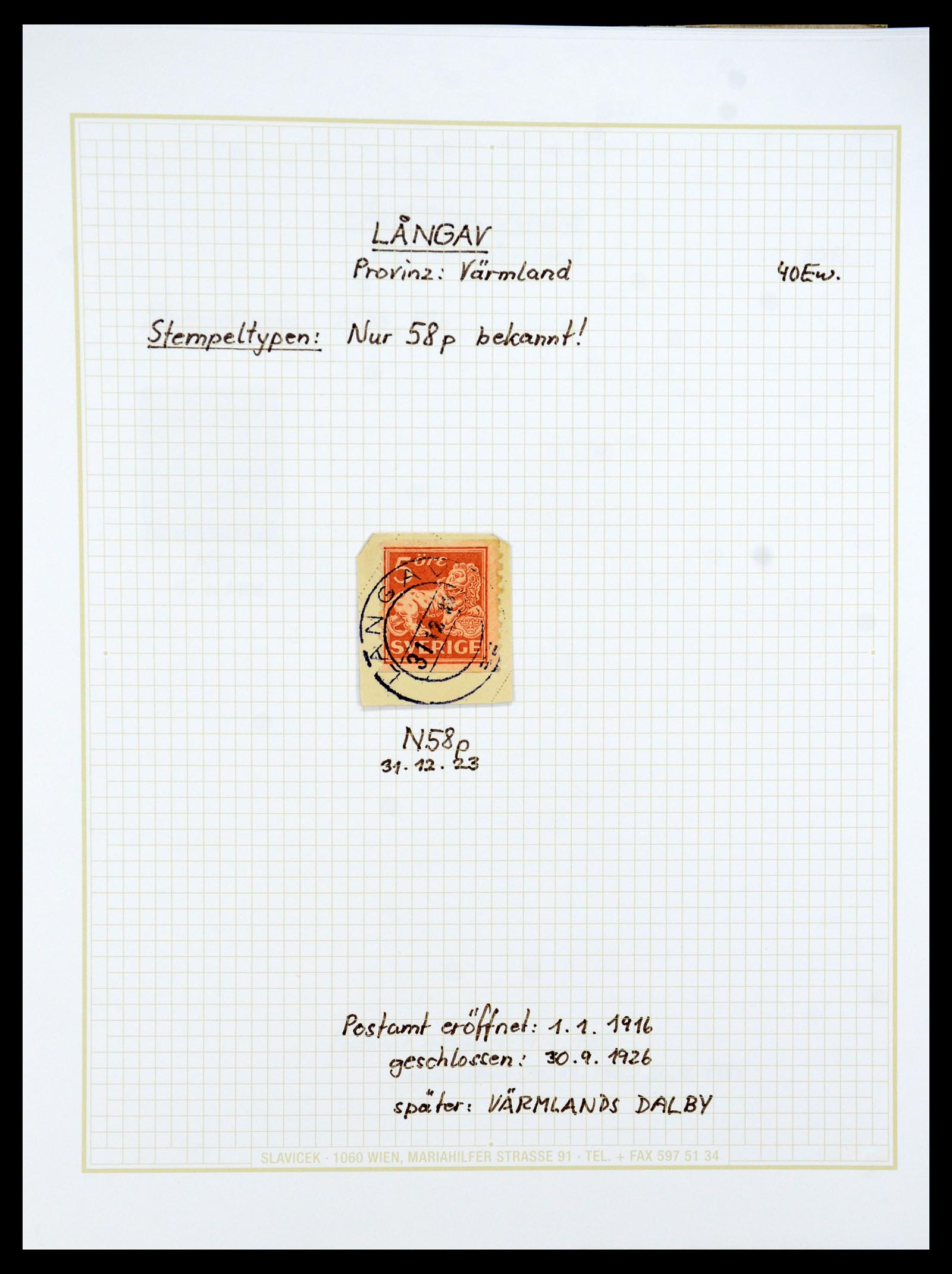 36259 066 - Postzegelverzameling 36259 Zweden stempels 1858-1950.