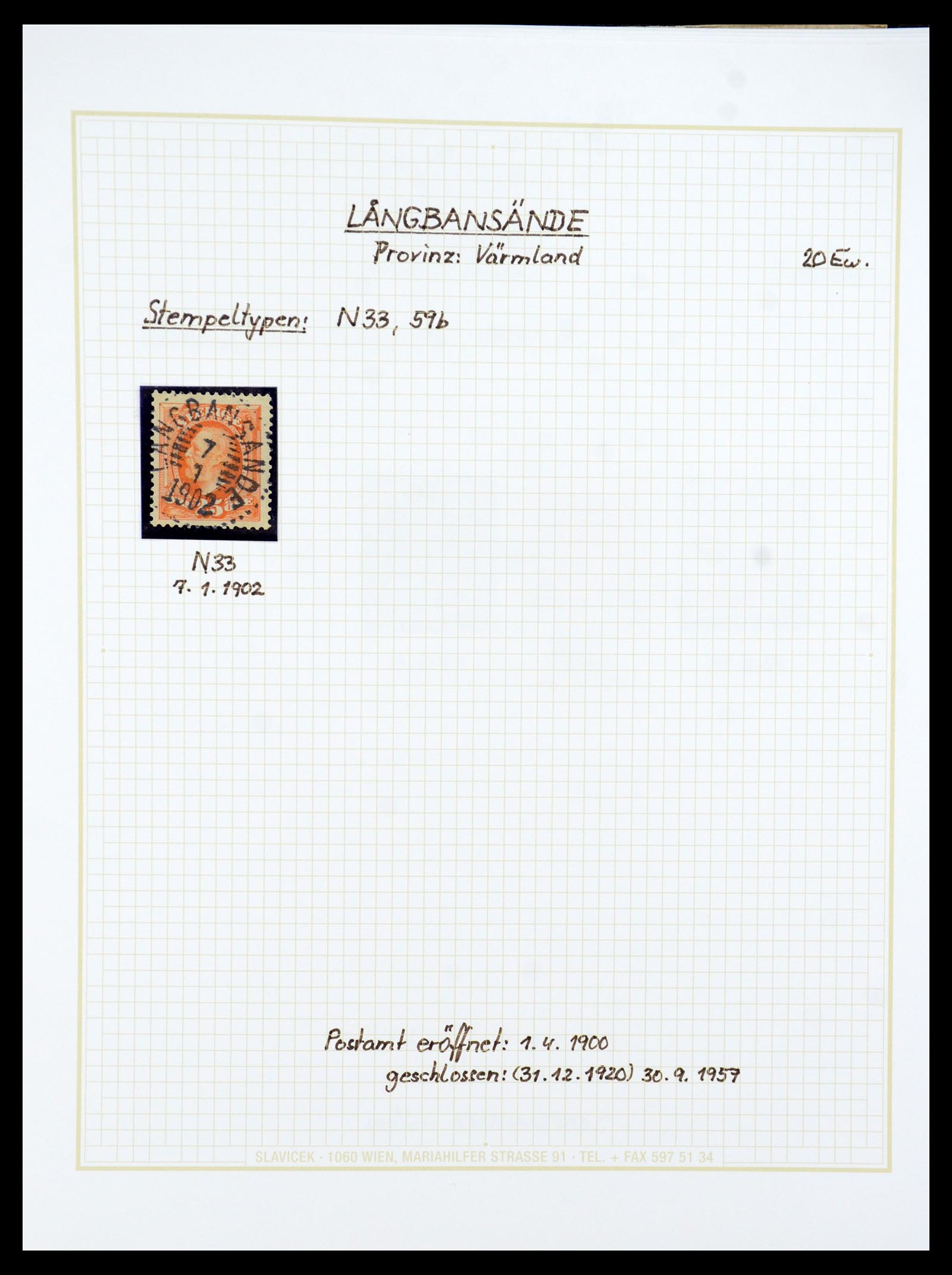 36259 067 - Postzegelverzameling 36259 Zweden stempels 1858-1950.