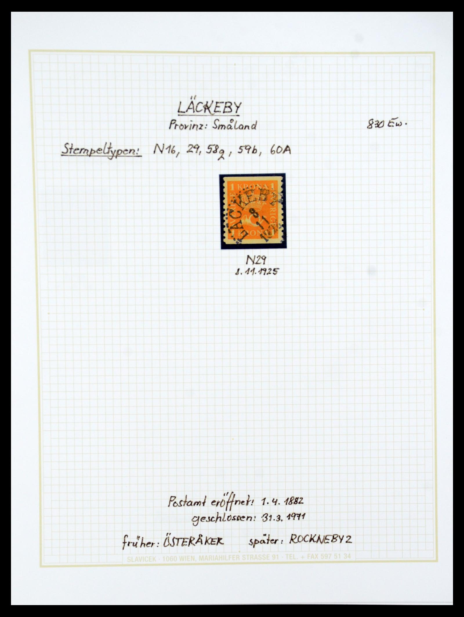 36259 071 - Postzegelverzameling 36259 Zweden stempels 1858-1950.
