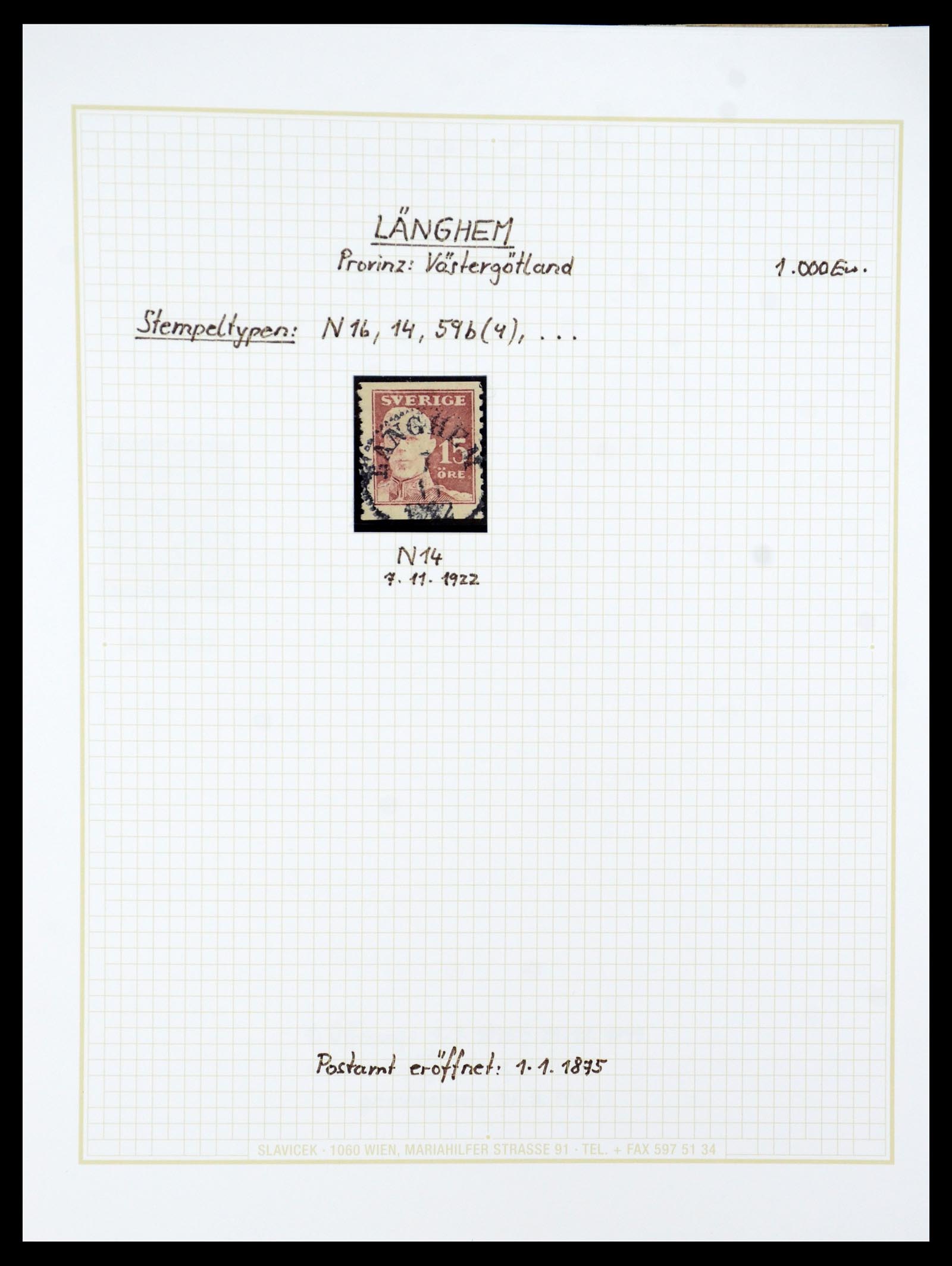 36259 072 - Postzegelverzameling 36259 Zweden stempels 1858-1950.