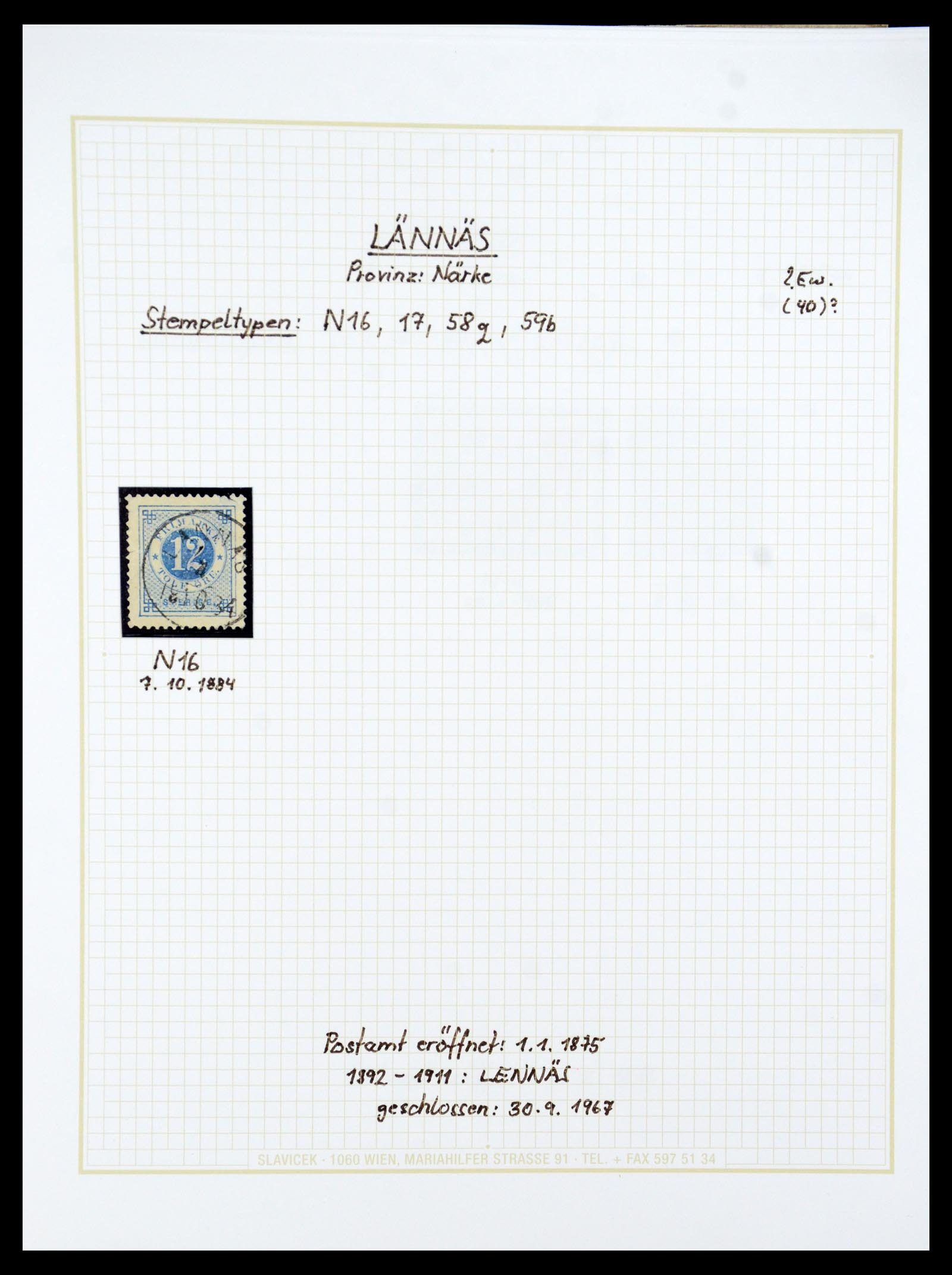 36259 074 - Postzegelverzameling 36259 Zweden stempels 1858-1950.