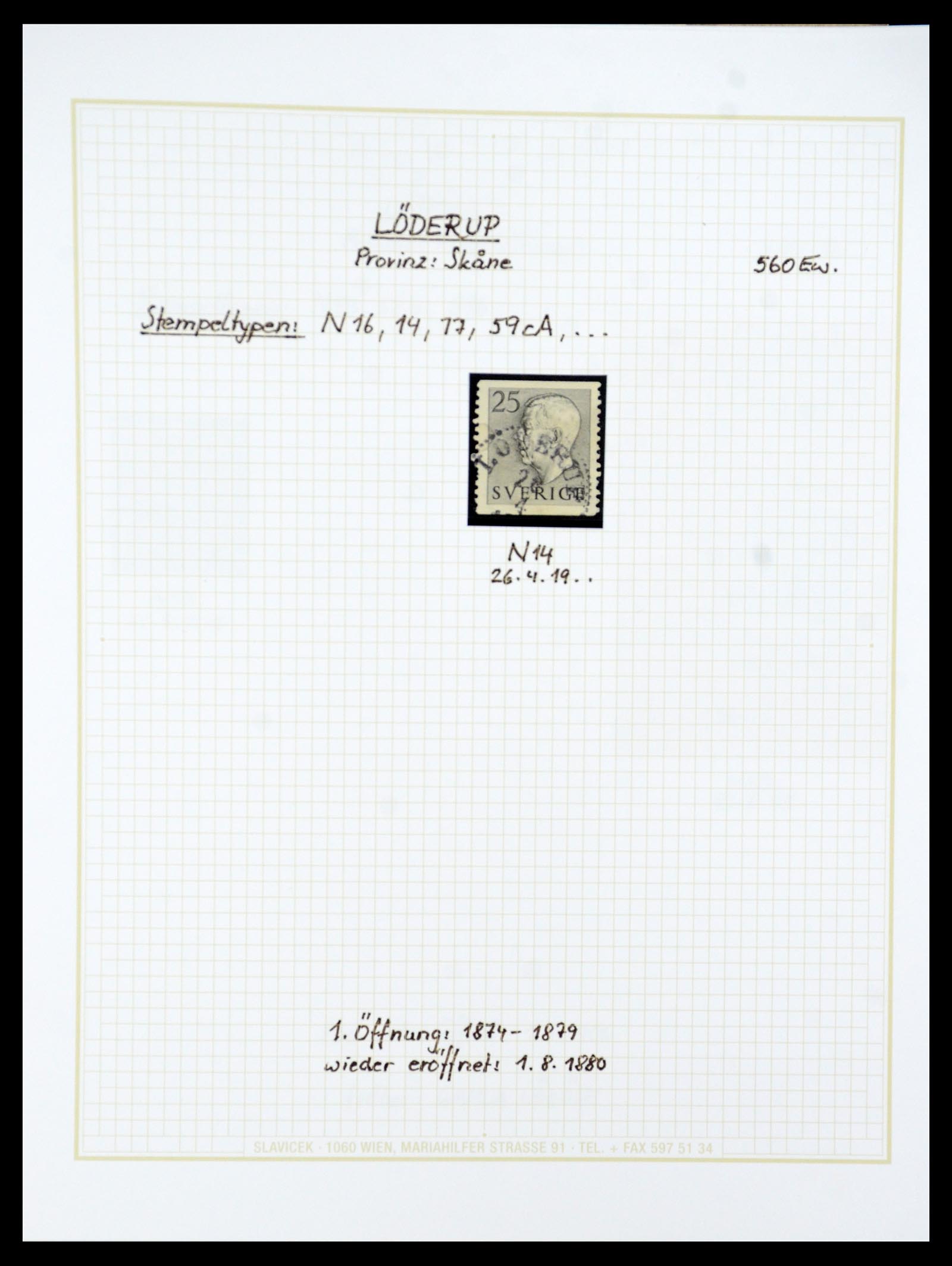 36259 076 - Postzegelverzameling 36259 Zweden stempels 1858-1950.