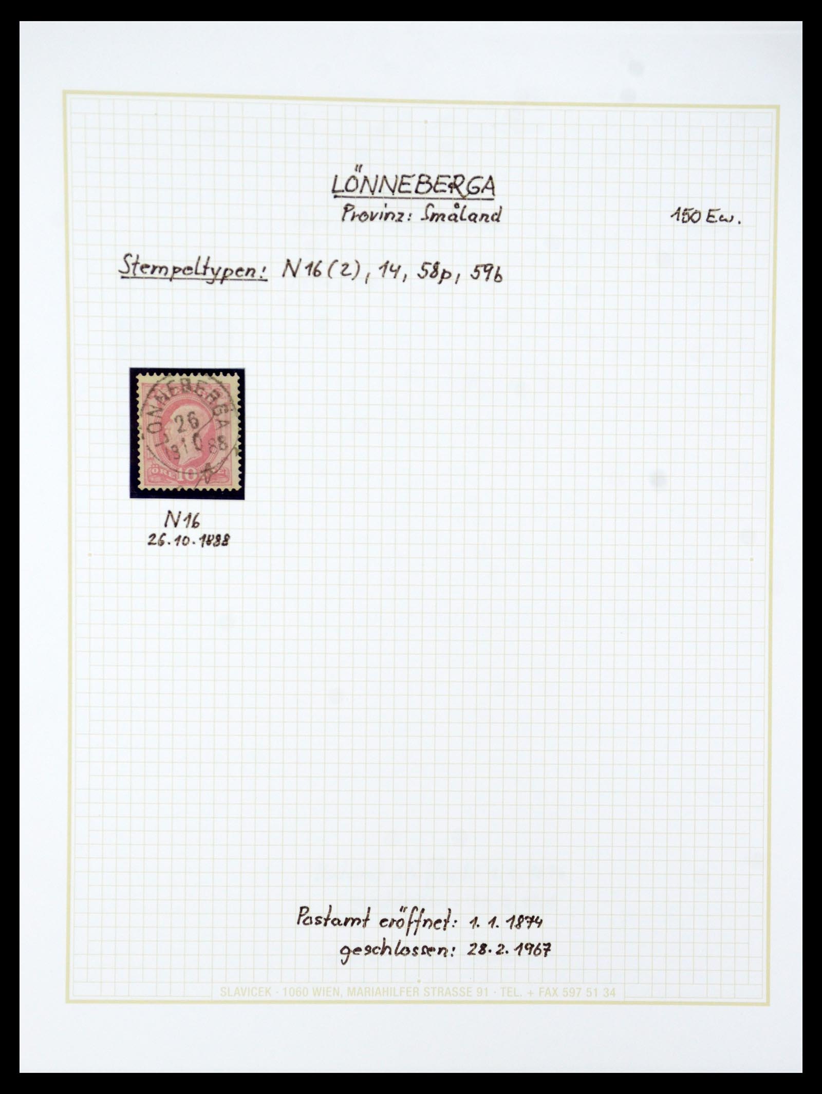 36259 081 - Postzegelverzameling 36259 Zweden stempels 1858-1950.