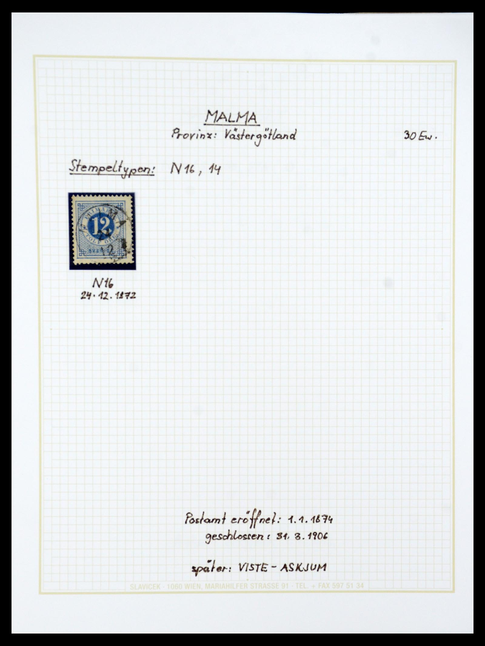 36259 082 - Postzegelverzameling 36259 Zweden stempels 1858-1950.