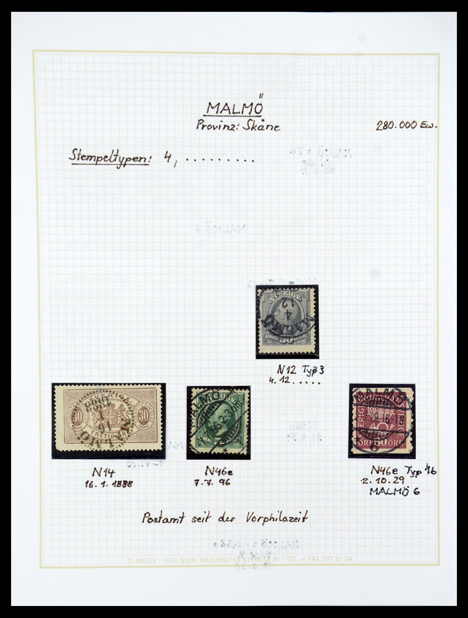 36259 085 - Postzegelverzameling 36259 Zweden stempels 1858-1950.