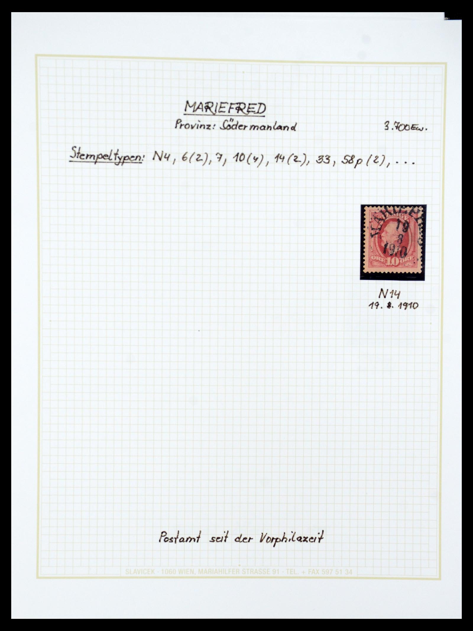 36259 091 - Postzegelverzameling 36259 Zweden stempels 1858-1950.