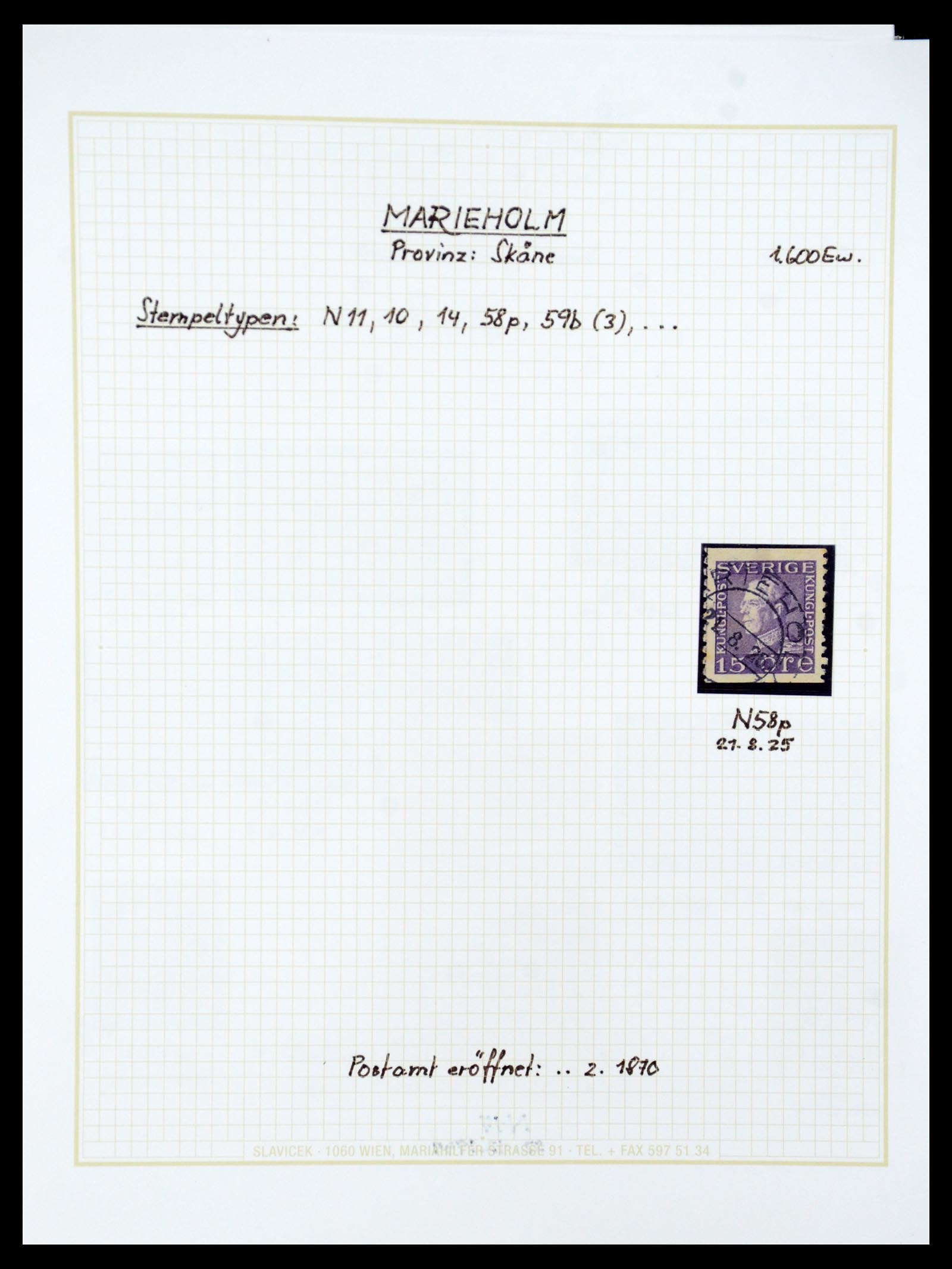 36259 092 - Postzegelverzameling 36259 Zweden stempels 1858-1950.