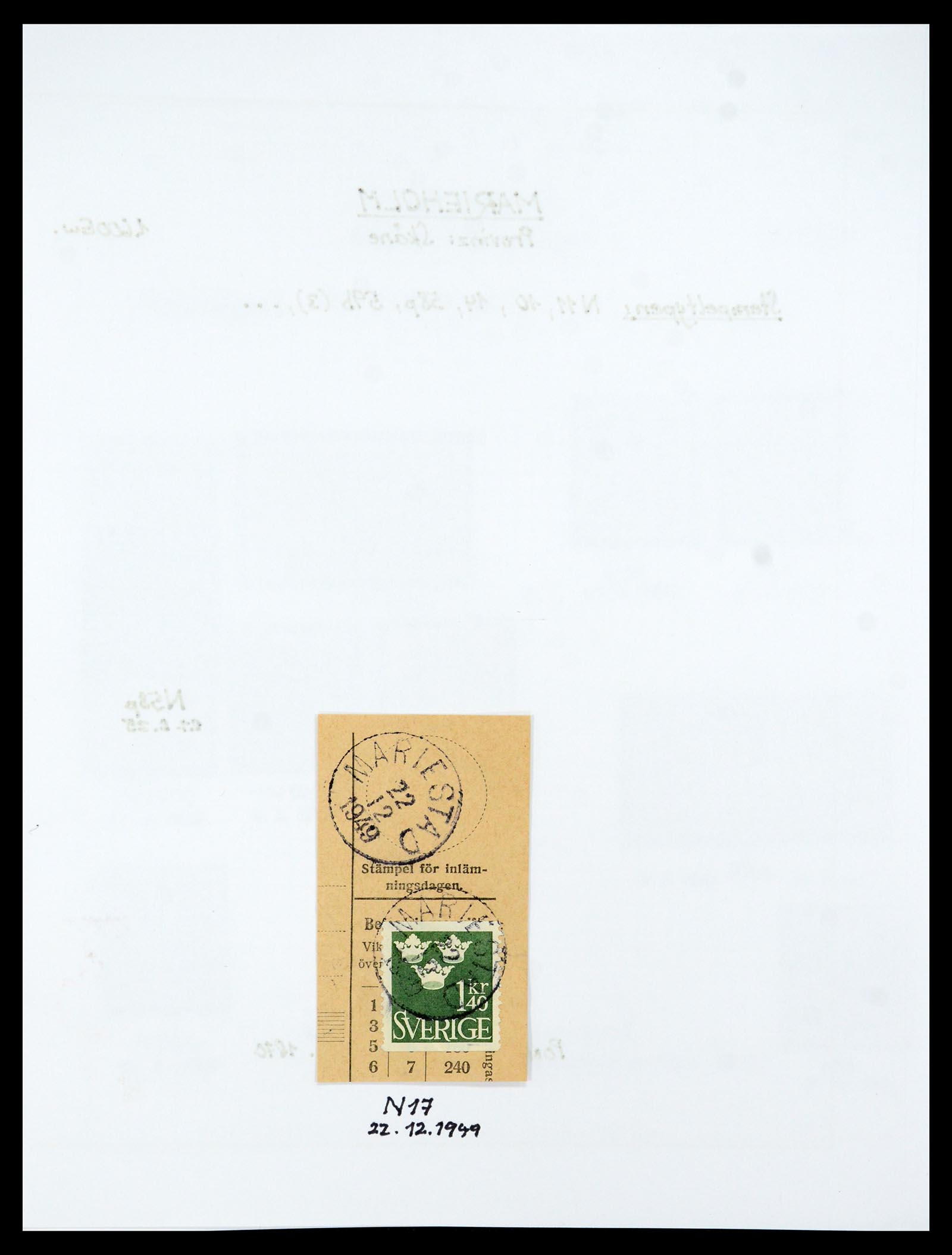 36259 093 - Postzegelverzameling 36259 Zweden stempels 1858-1950.