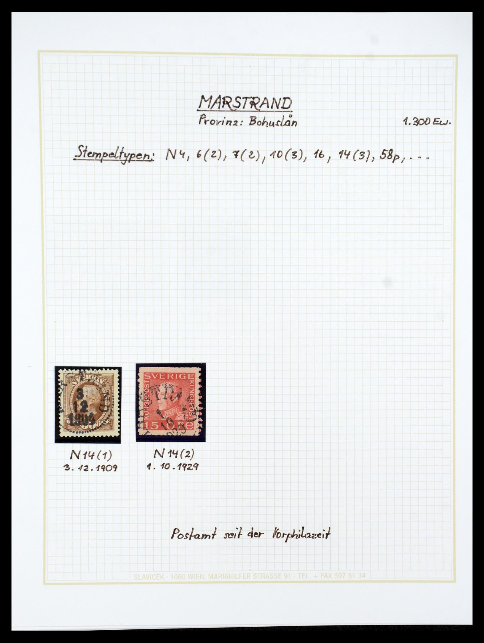 36259 096 - Postzegelverzameling 36259 Zweden stempels 1858-1950.