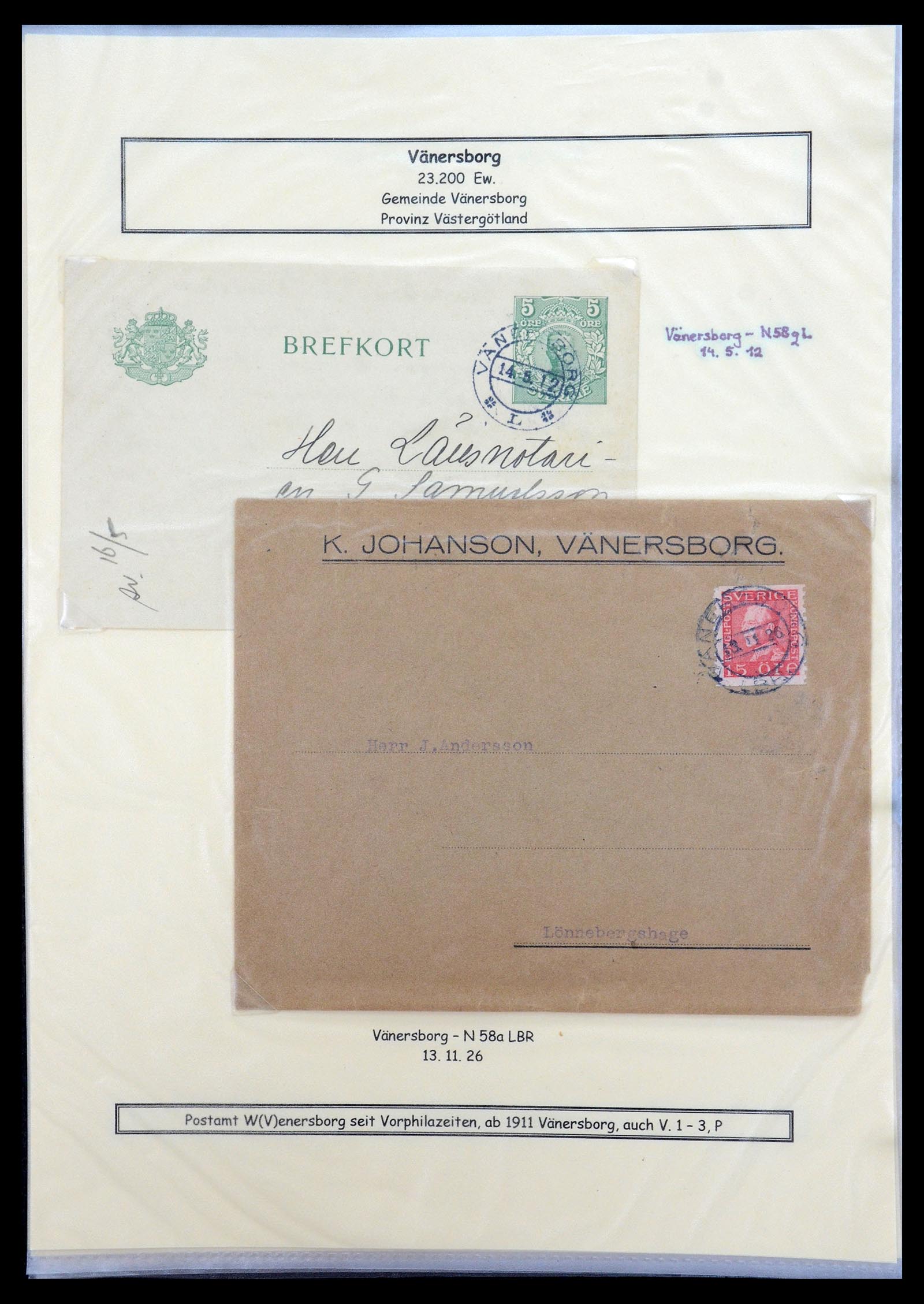 36259 281 - Postzegelverzameling 36259 Zweden stempels 1858-1950.