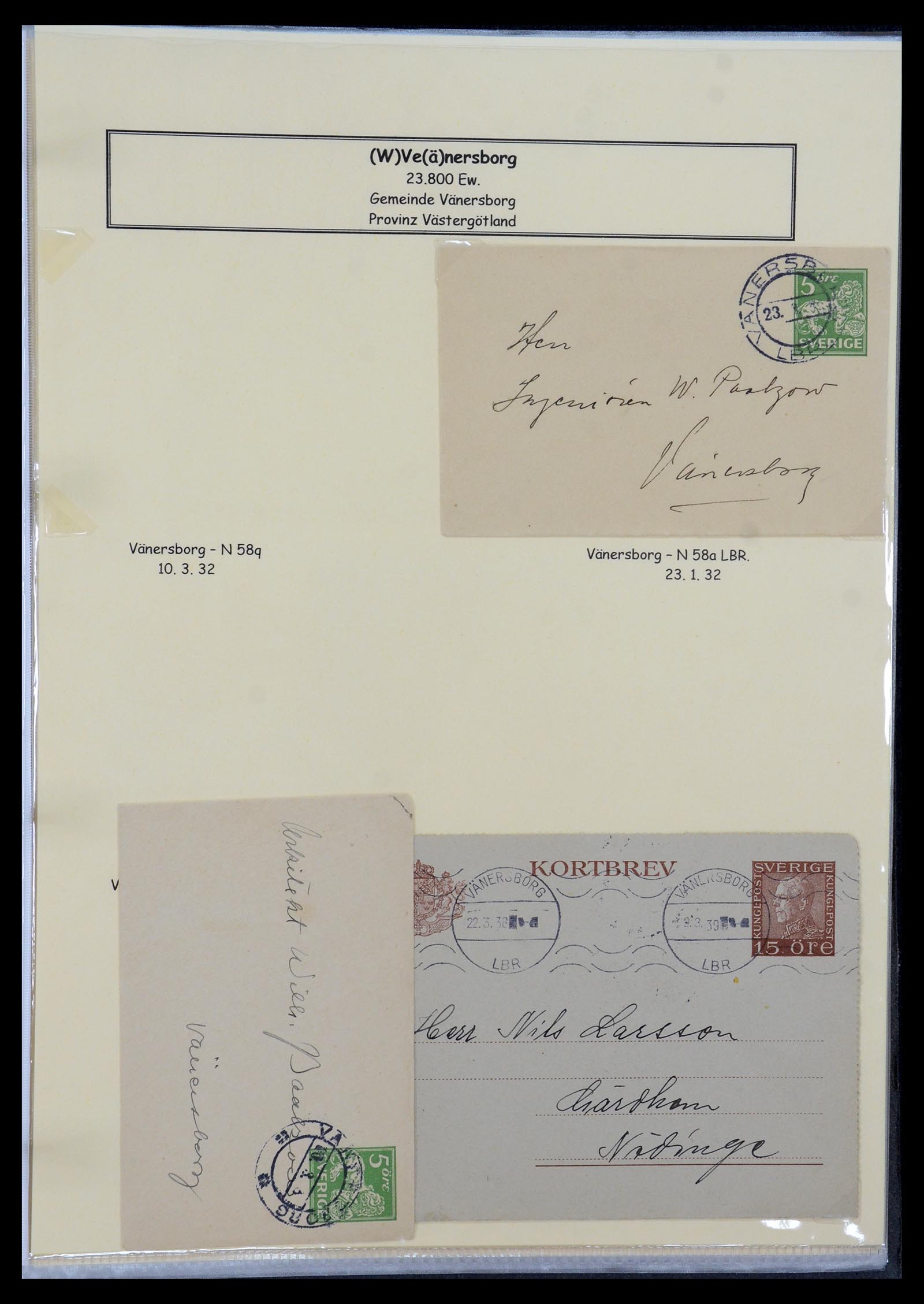 36259 282 - Postzegelverzameling 36259 Zweden stempels 1858-1950.