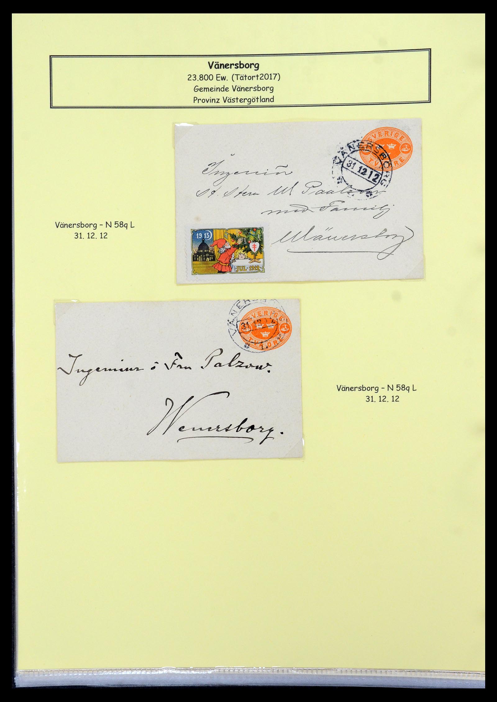 36259 283 - Postzegelverzameling 36259 Zweden stempels 1858-1950.
