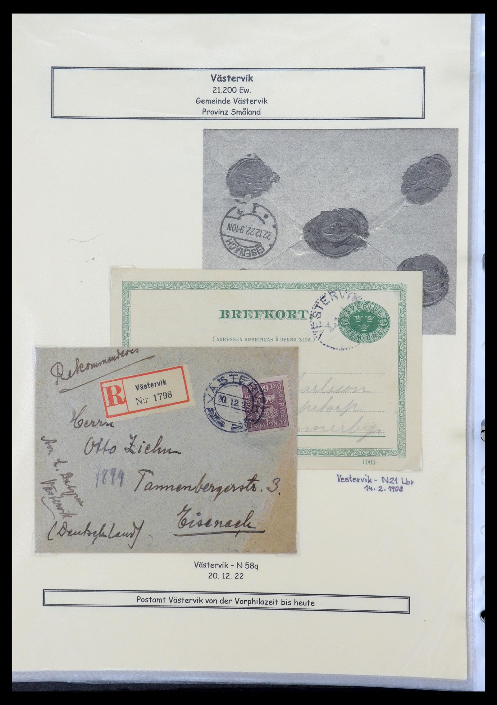 36259 287 - Postzegelverzameling 36259 Zweden stempels 1858-1950.