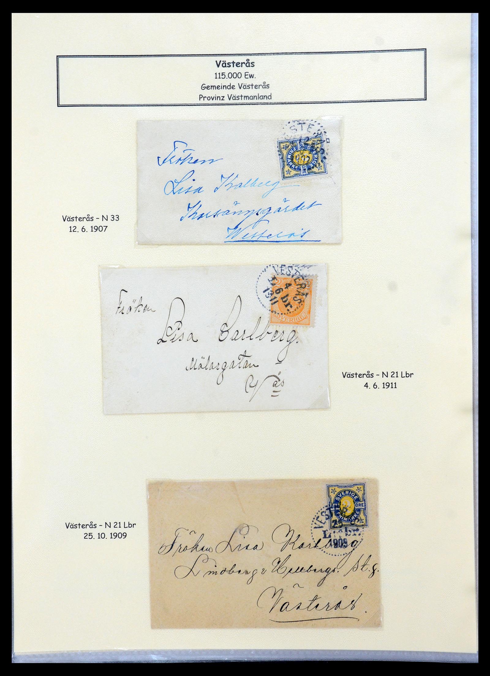 36259 289 - Postzegelverzameling 36259 Zweden stempels 1858-1950.